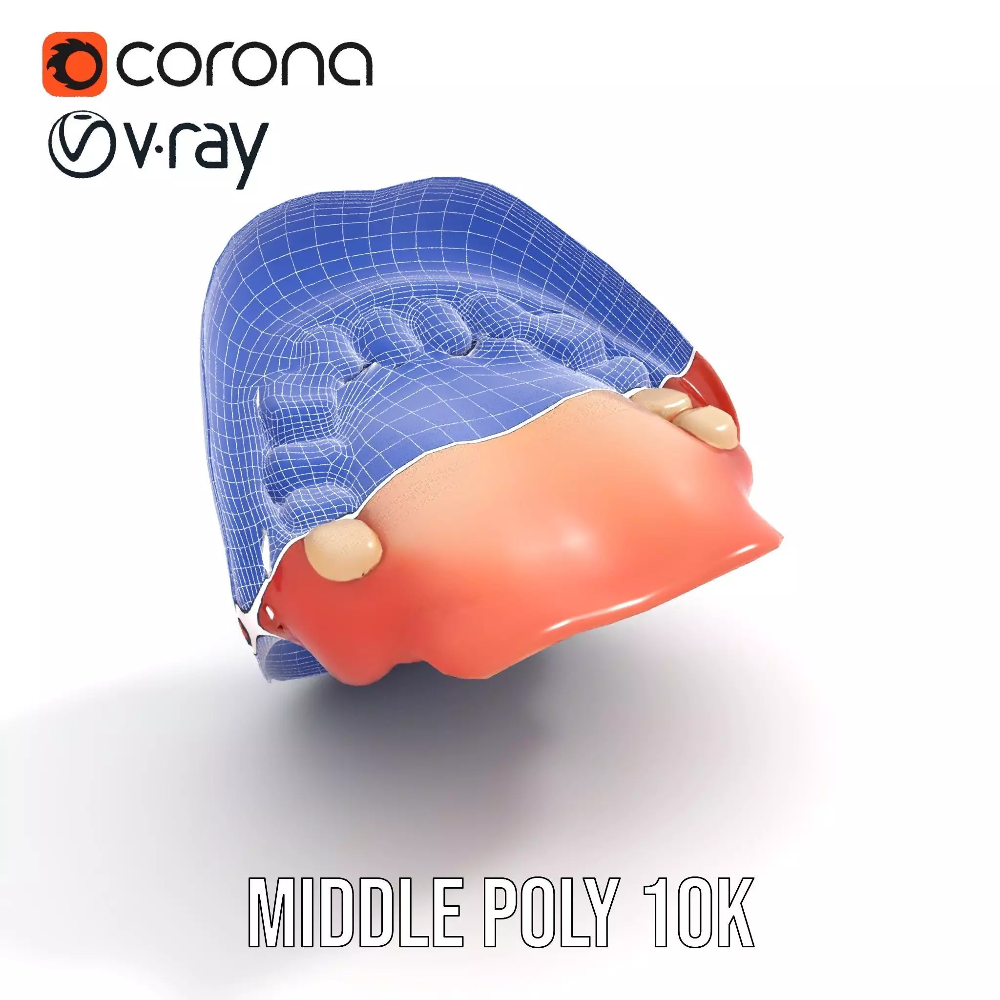 Realistic Human Mouth model pack Low-poly 3D model_27