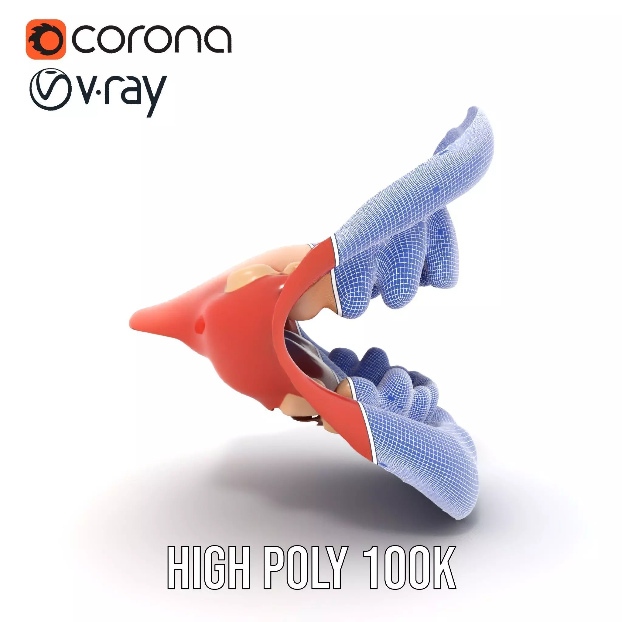 Realistic Human Mouth model pack Low-poly 3D model_35