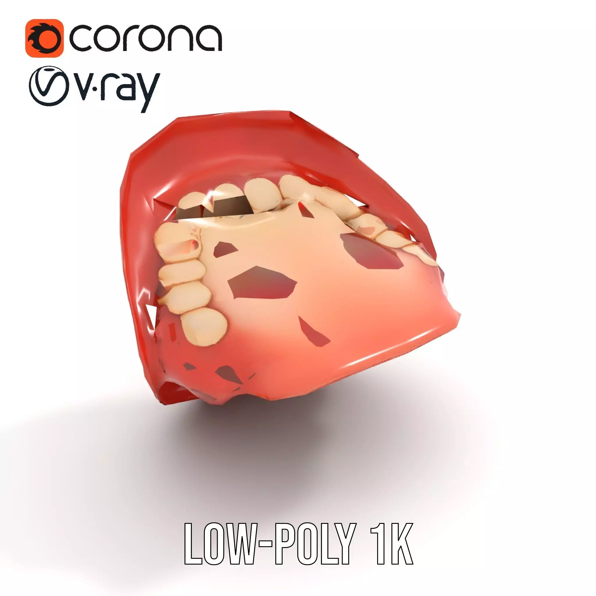 Realistic Human Mouth model pack Low-poly 3D model_20