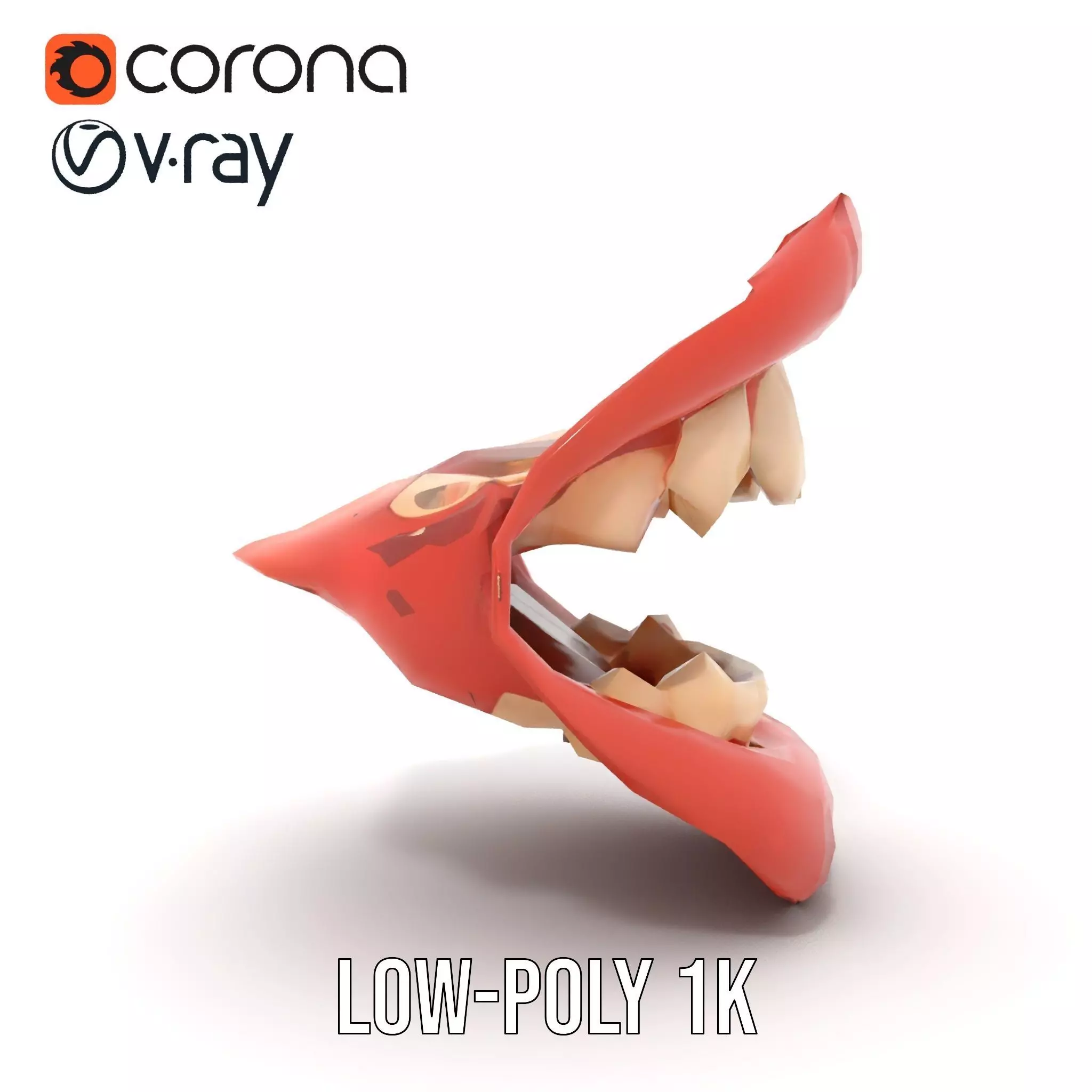 Realistic Human Mouth model pack Low-poly 3D model_15