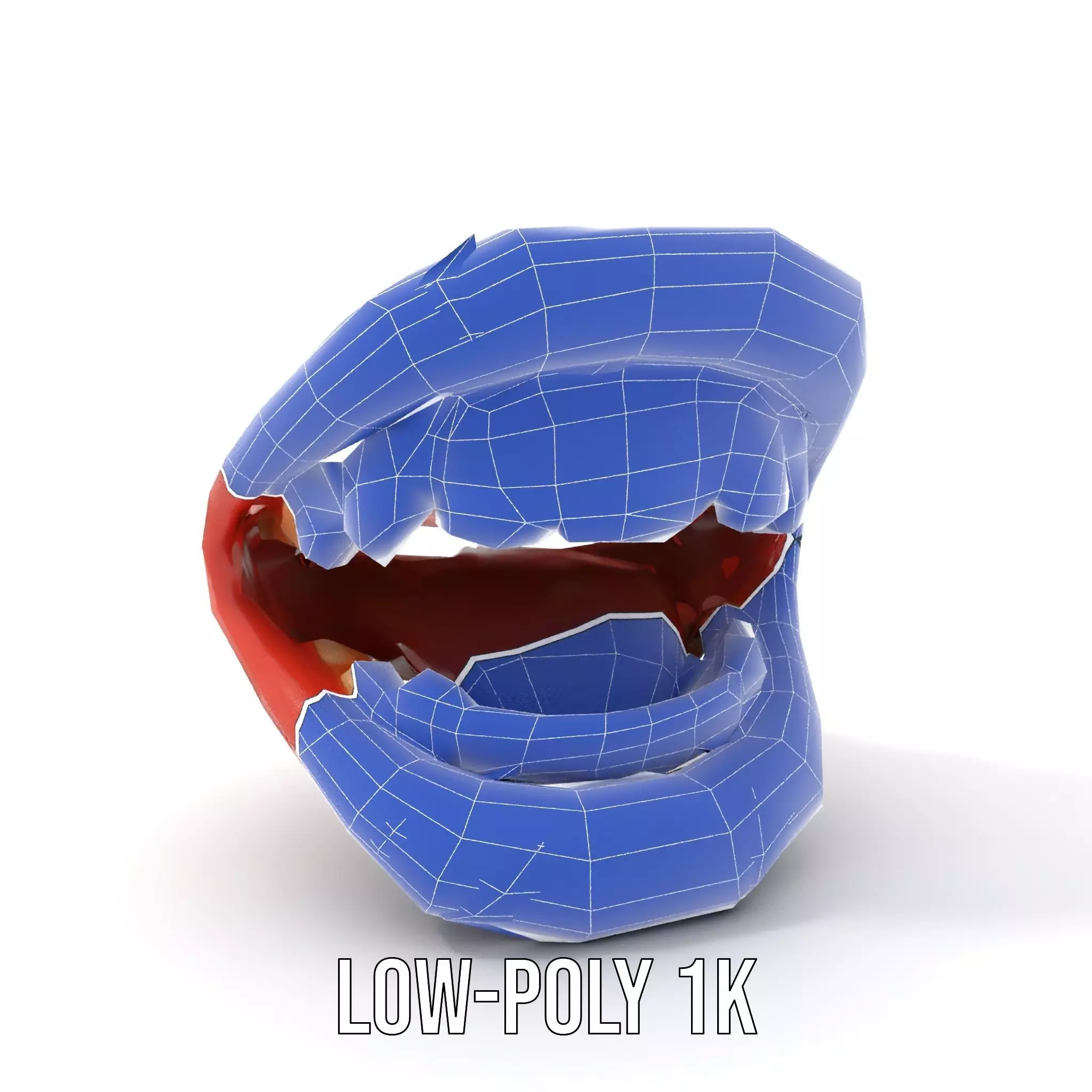 Realistic Human Mouth model pack Low-poly 3D model_28