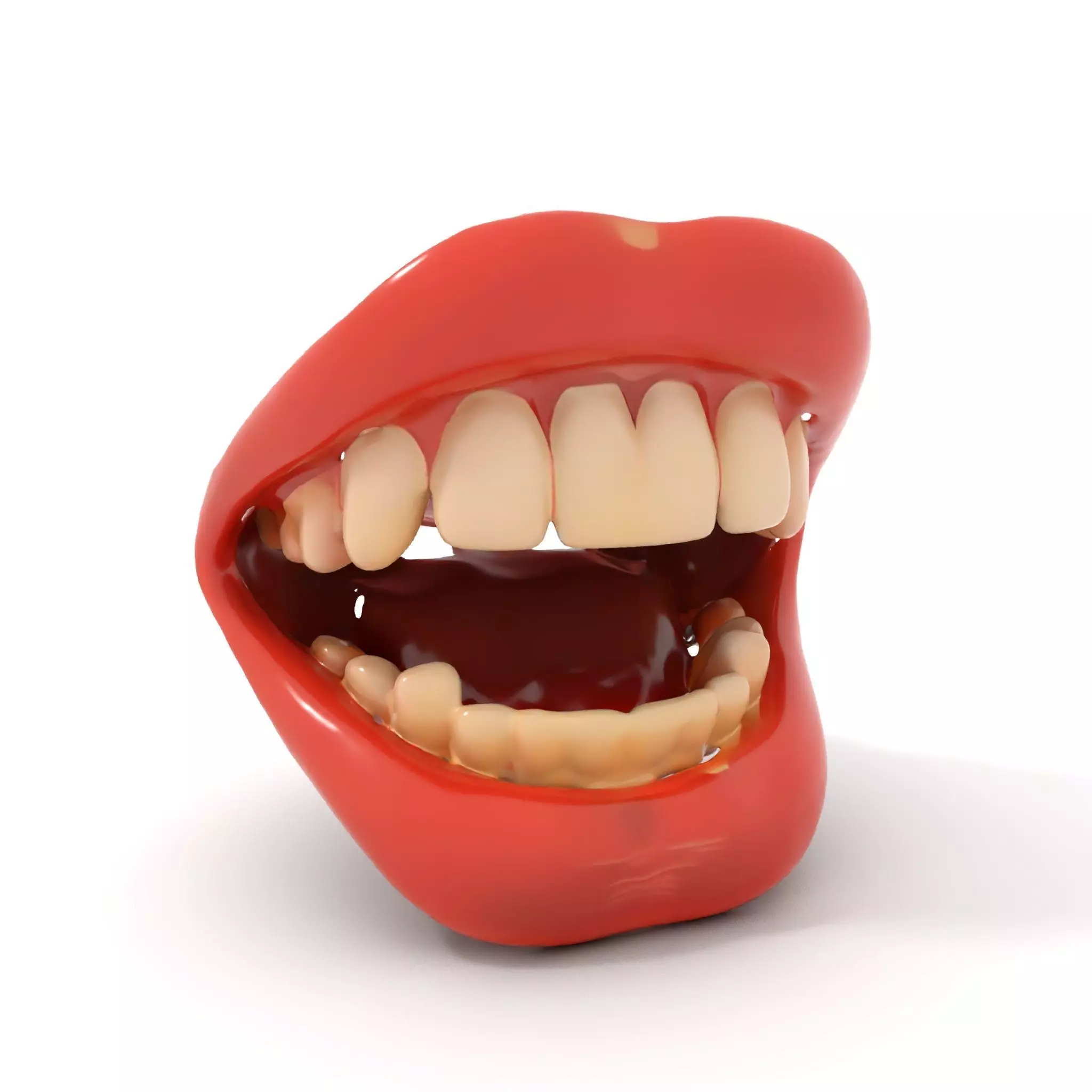 Realistic Human Mouth model pack Low-poly 3D model_0