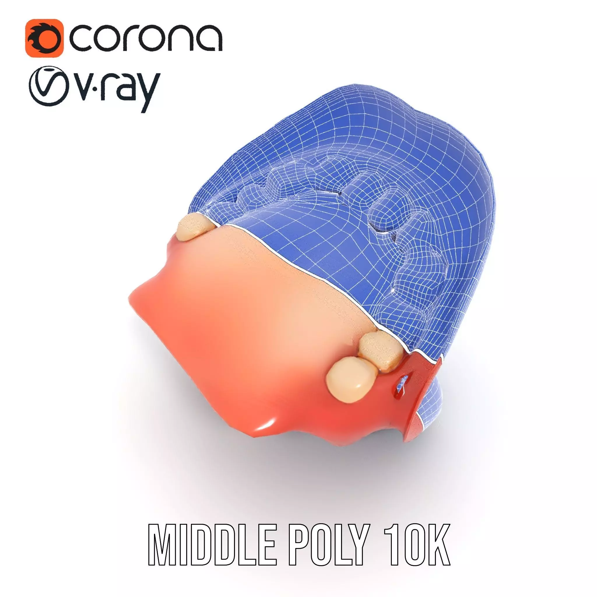 Realistic Human Mouth model pack Low-poly 3D model_22