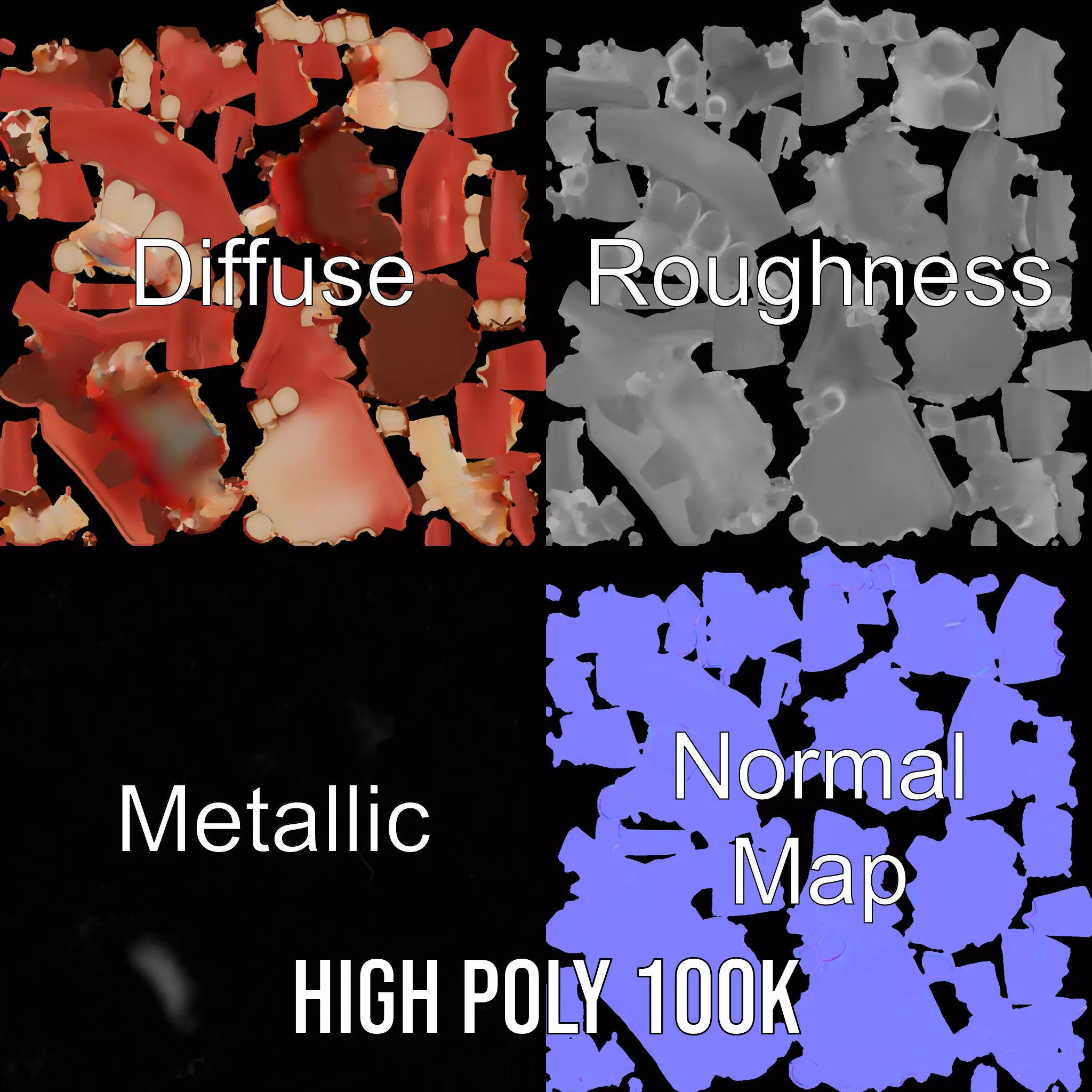 Realistic Human Mouth model pack Low-poly 3D model_4