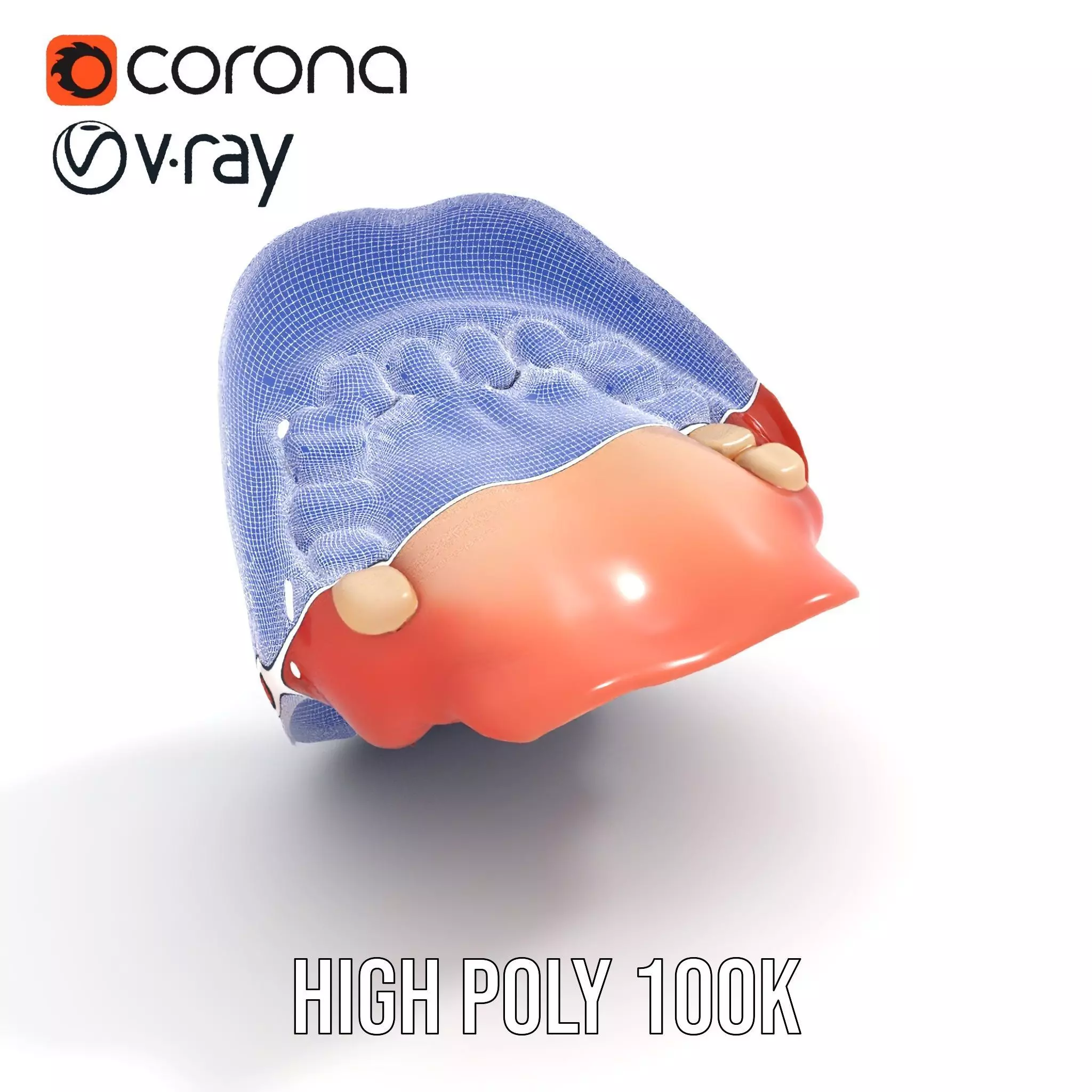 Realistic Human Mouth model pack Low-poly 3D model_24