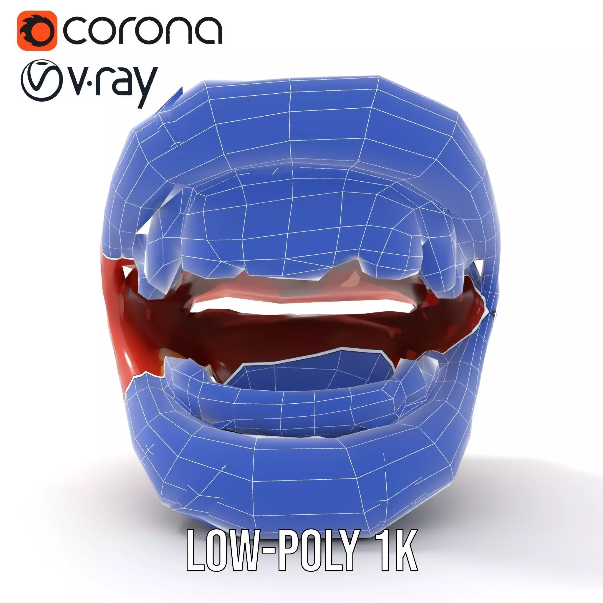 Realistic Human Mouth model pack Low-poly 3D model_23