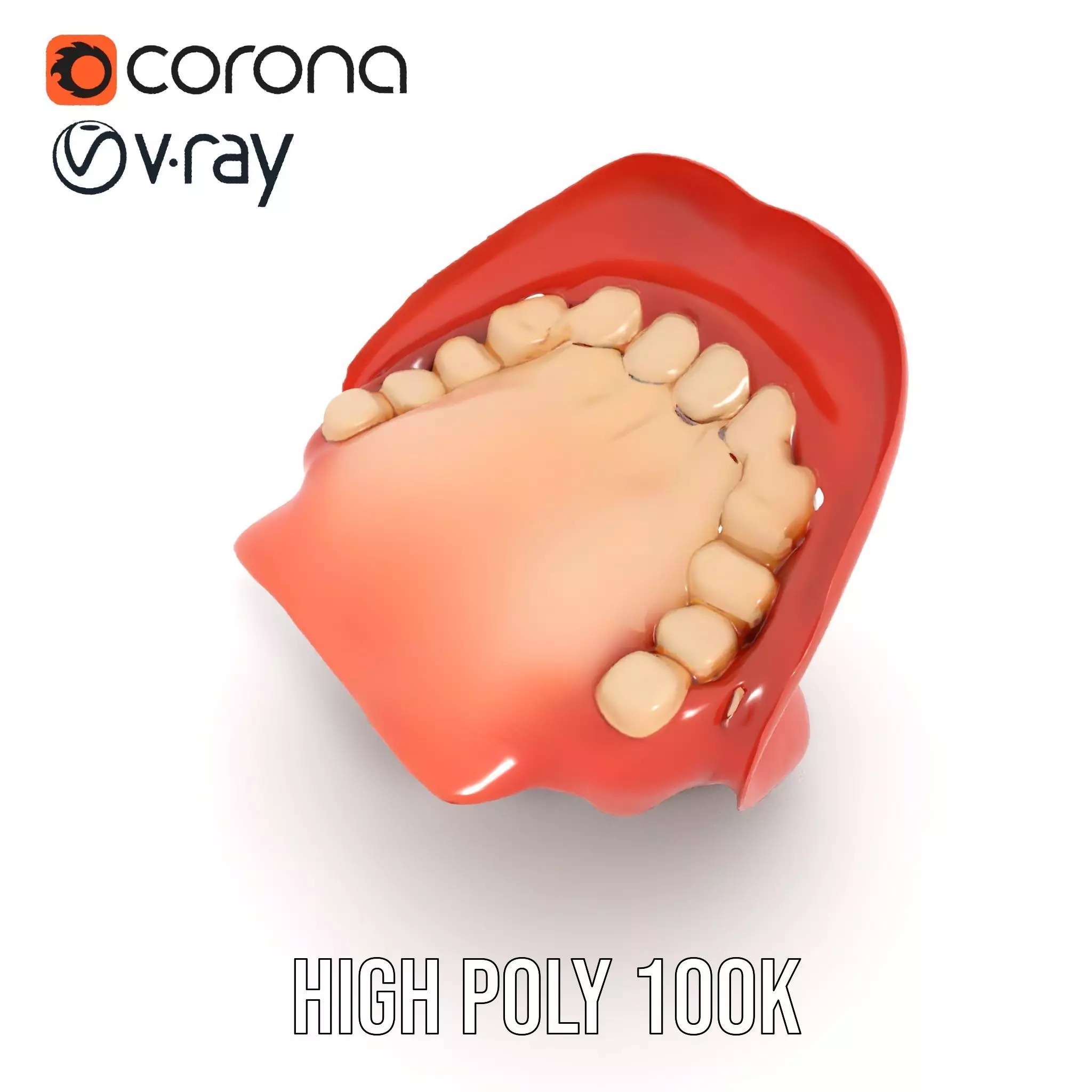 Realistic Human Mouth model pack Low-poly 3D model_21