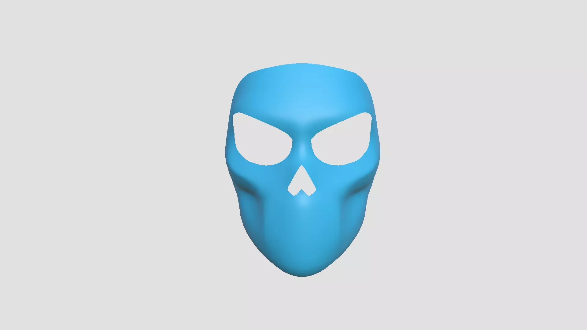 Scifi Skull Mask A04 - Fantasy Character Design Low-poly 3D model_7