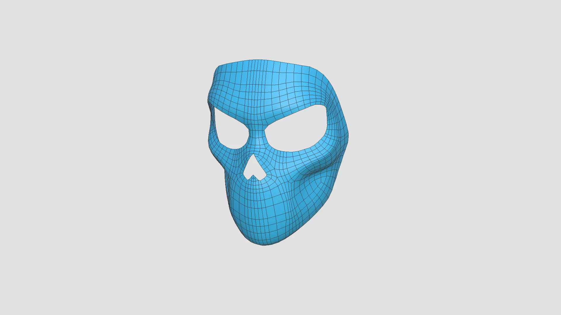 Scifi Skull Mask A04 - Fantasy Character Design Low-poly 3D model_14