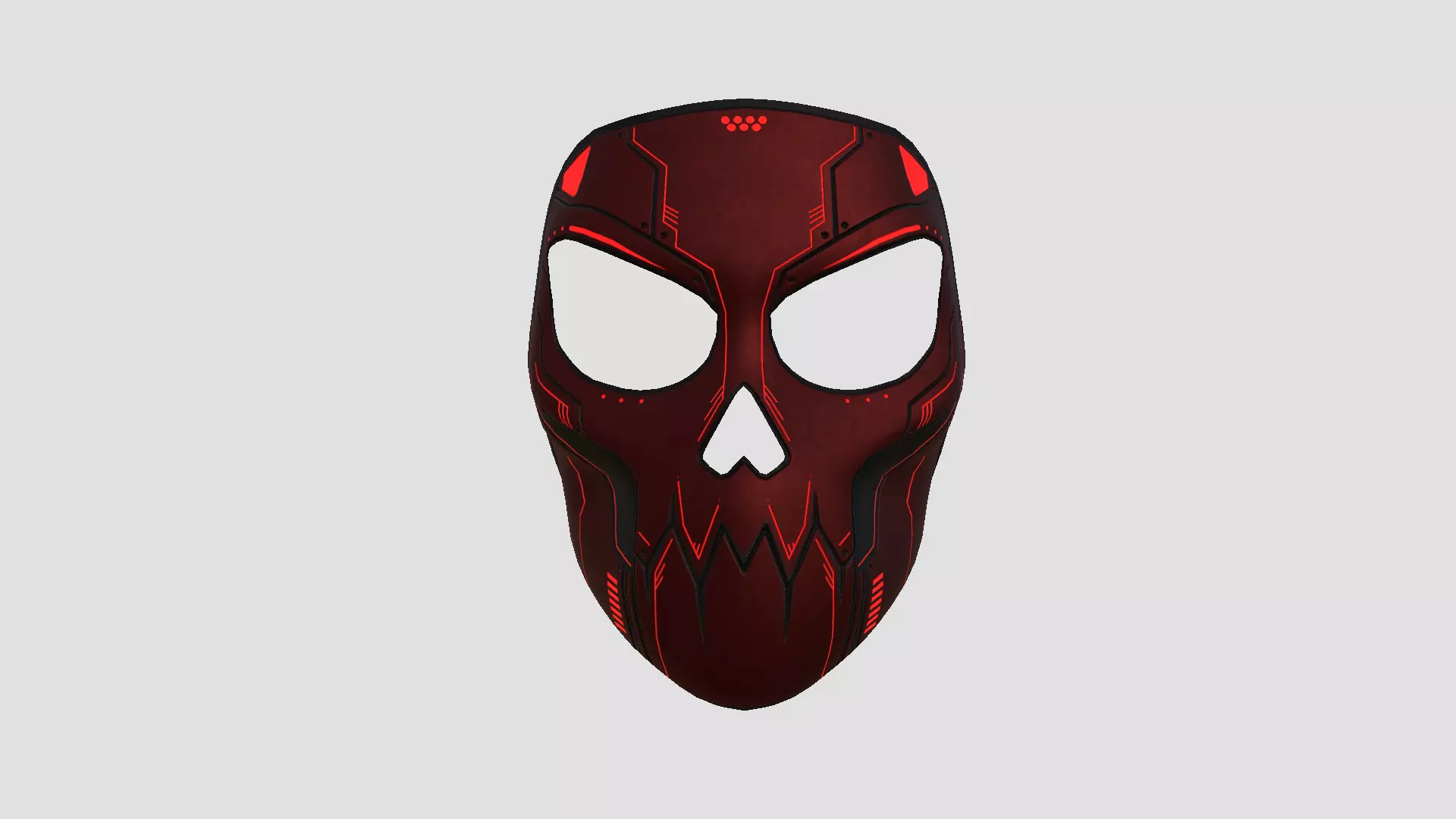 Scifi Skull Mask A04 - Fantasy Character Design Low-poly 3D model_1