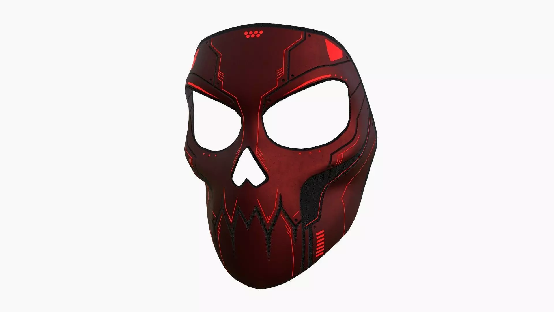 Scifi Skull Mask A04 - Fantasy Character Design Low-poly 3D model_0
