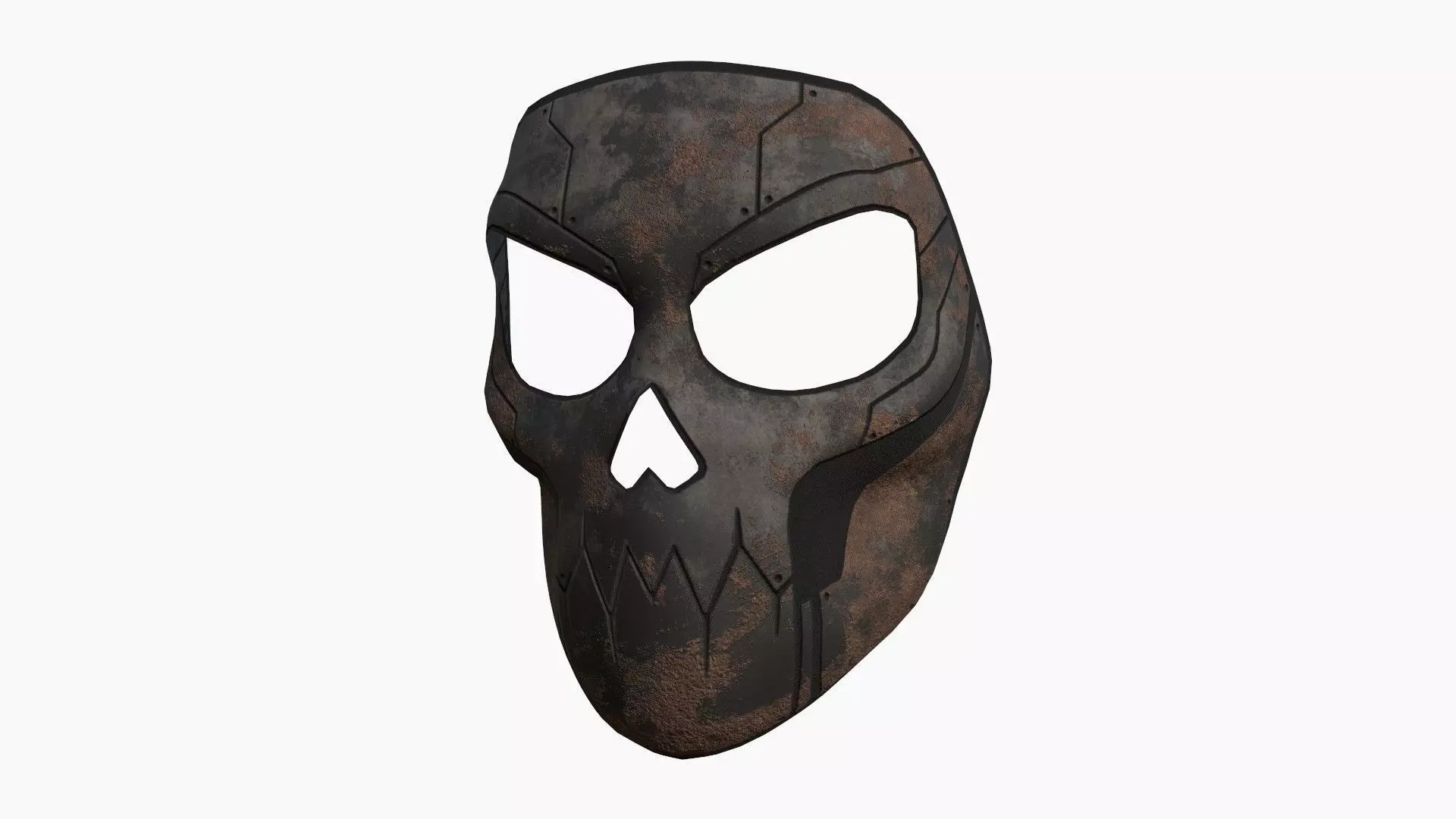 Scifi Skull Mask A03 - Fantasy Character Design Low-poly 3D model_0