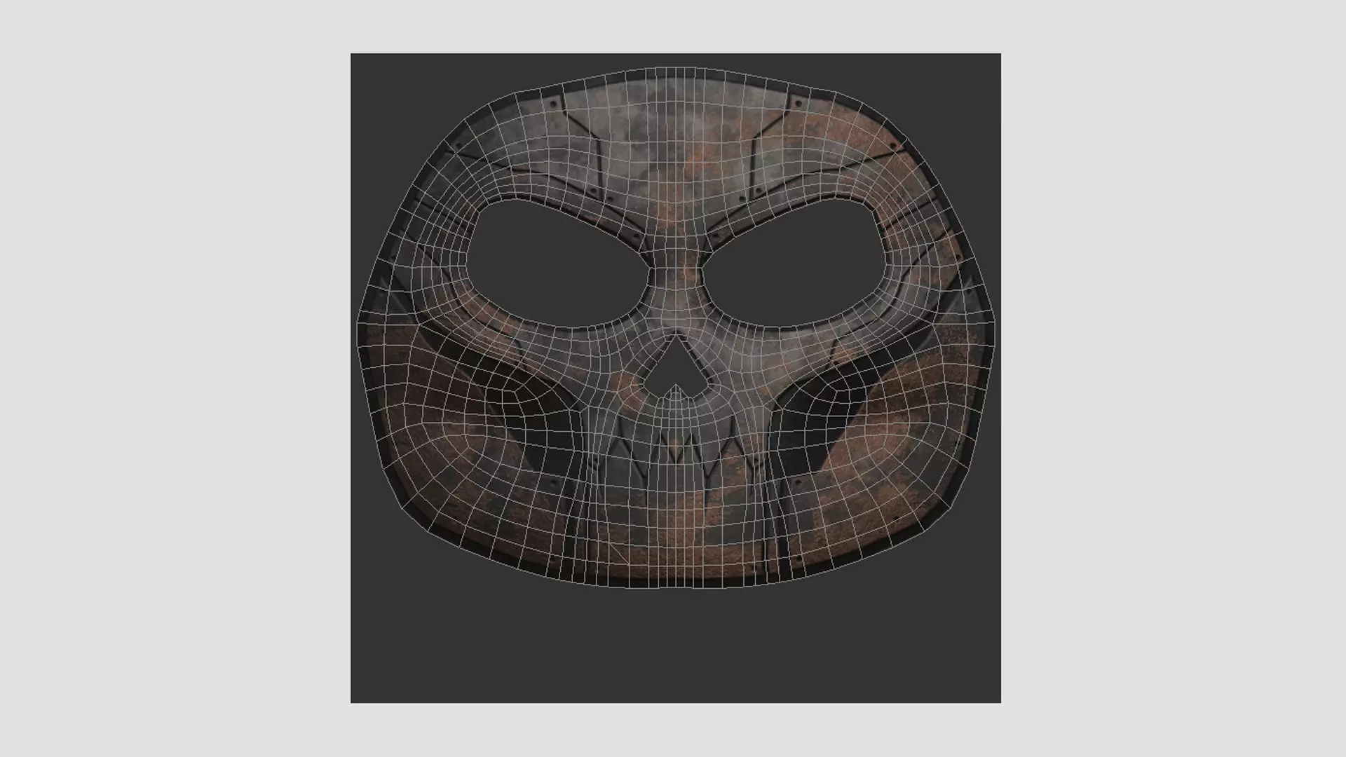 Scifi Skull Mask A03 - Fantasy Character Design Low-poly 3D model_5