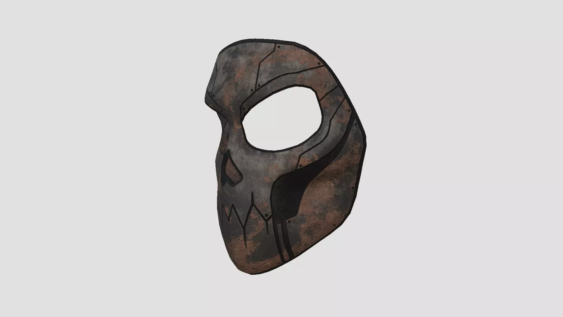 Scifi Skull Mask A03 - Fantasy Character Design Low-poly 3D model_2