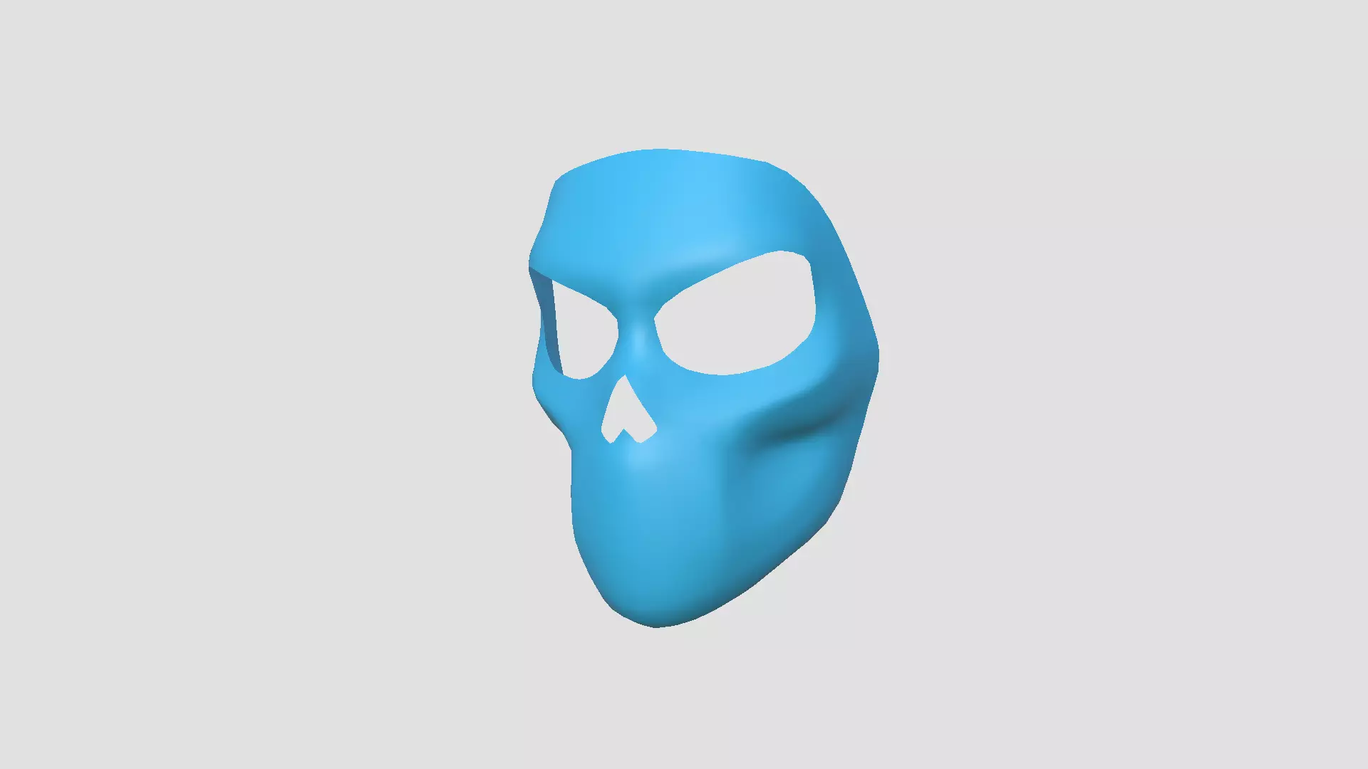 Scifi Skull Mask A03 - Fantasy Character Design Low-poly 3D model_8