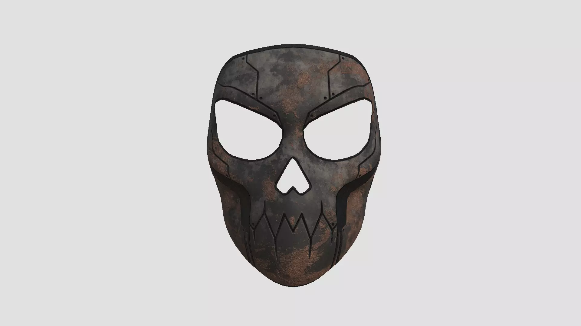 Scifi Skull Mask A03 - Fantasy Character Design Low-poly 3D model_1