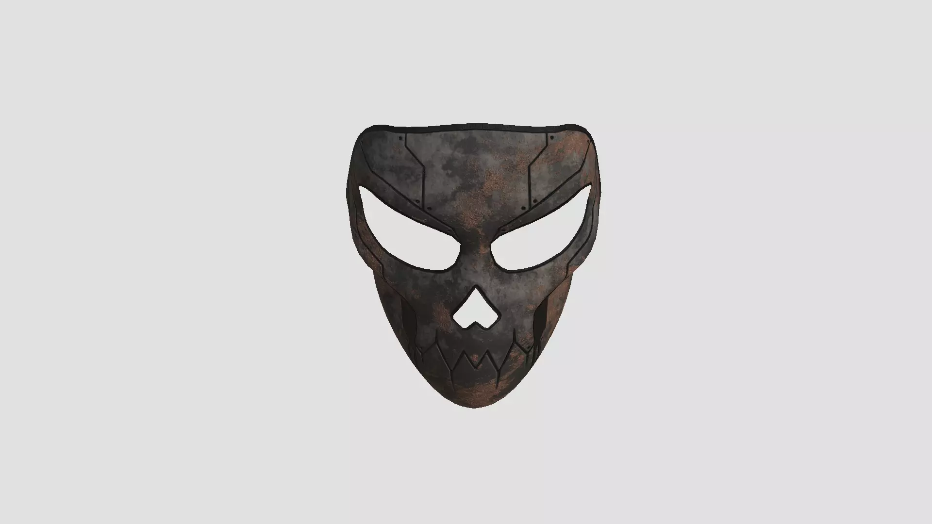 Scifi Skull Mask A03 - Fantasy Character Design Low-poly 3D model_4