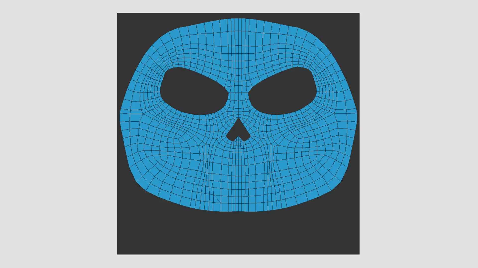 Scifi Skull Mask A03 - Fantasy Character Design Low-poly 3D model_13