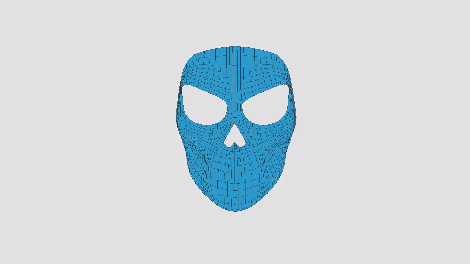Scifi Skull Mask A03 - Fantasy Character Design Low-poly 3D model_16