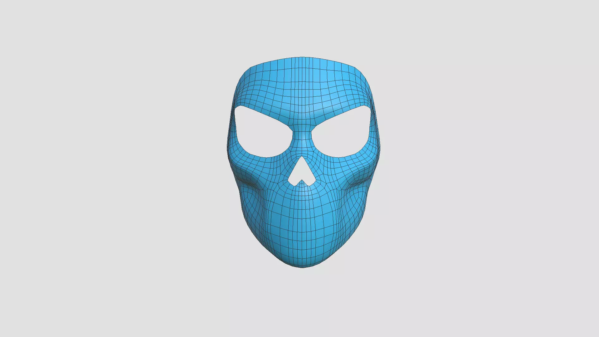 Scifi Skull Mask A03 - Fantasy Character Design Low-poly 3D model_15