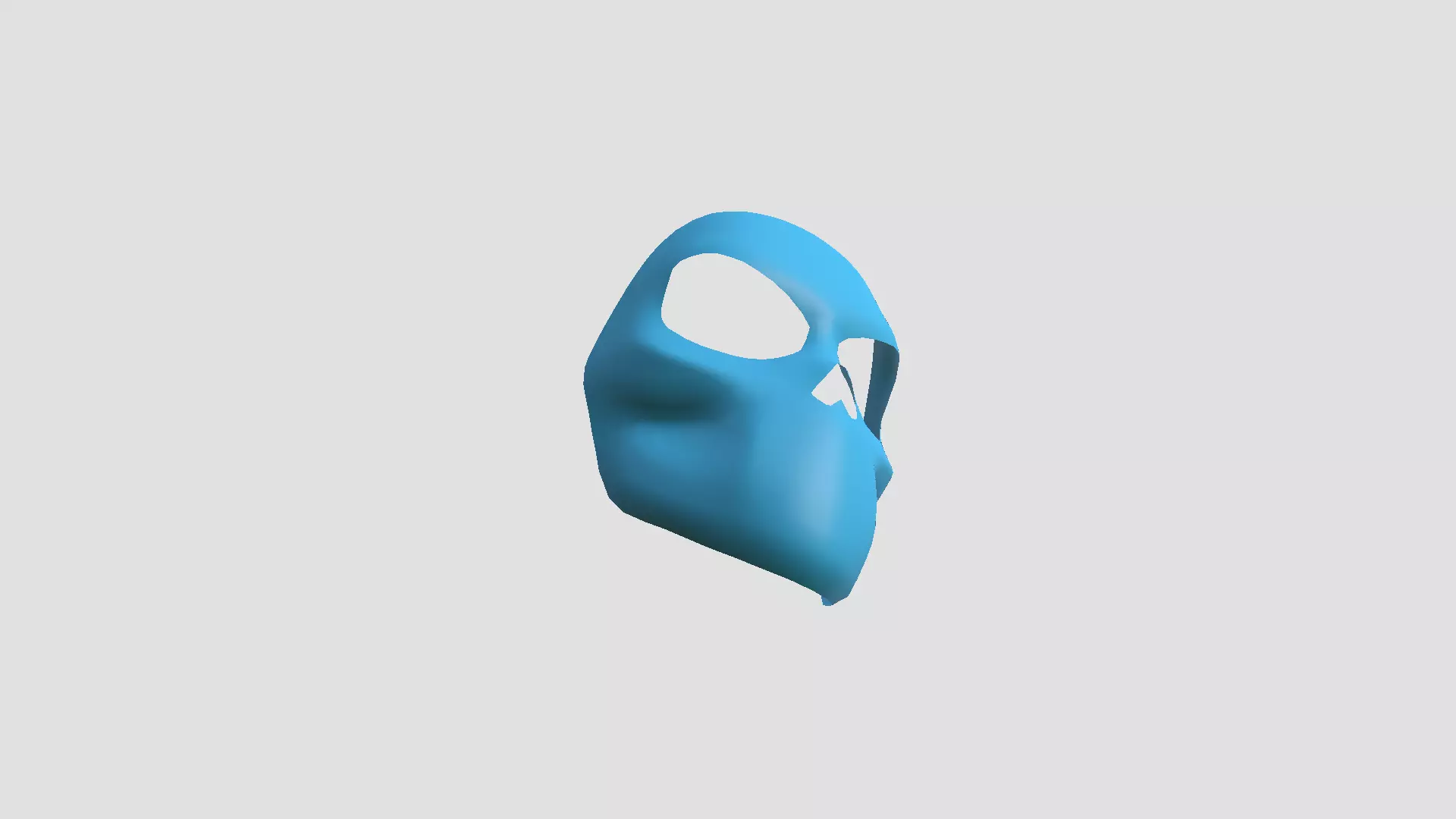 Scifi Skull Mask A03 - Fantasy Character Design Low-poly 3D model_12