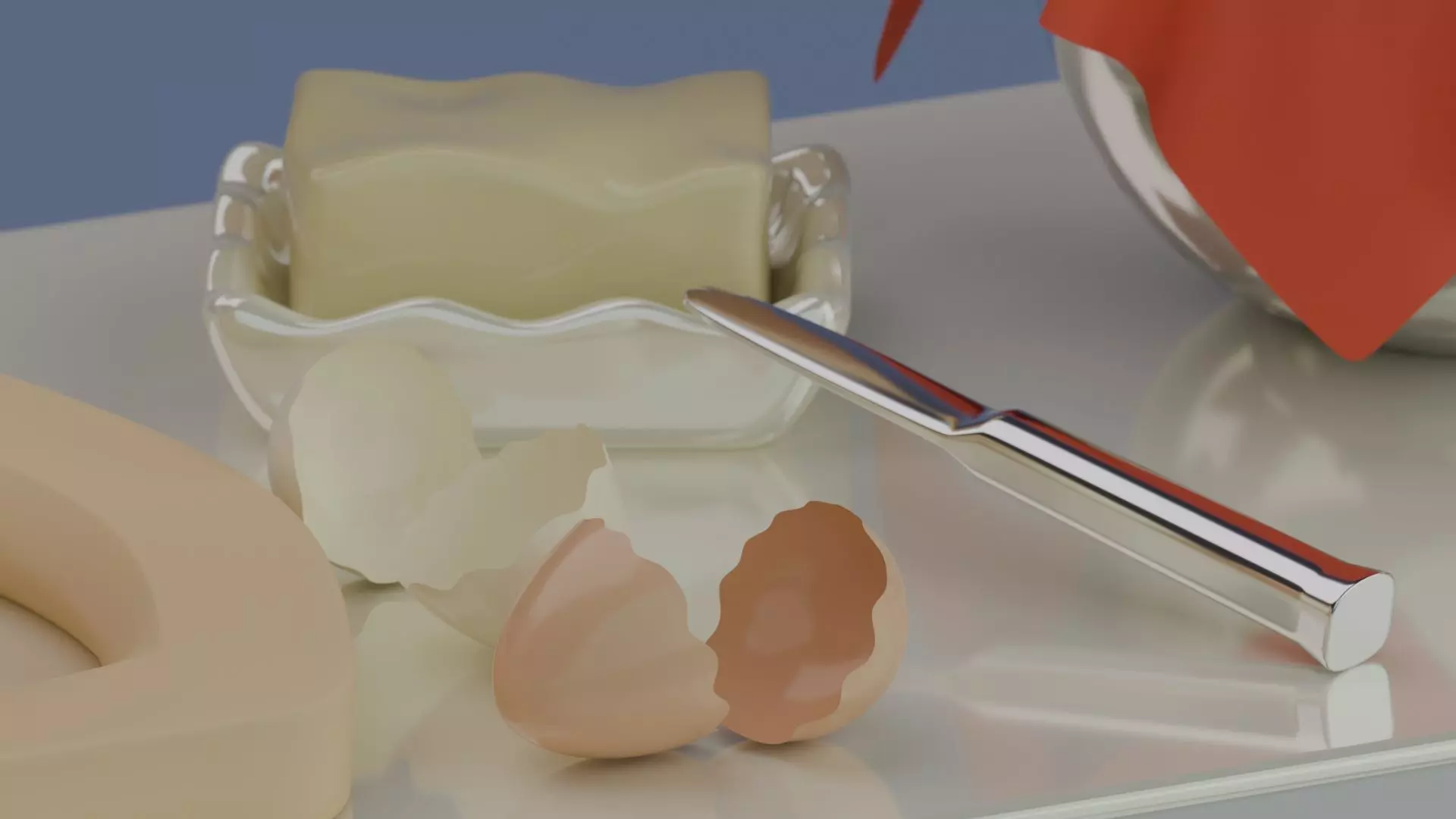 Kitchen Cabinet and Accessories Props Set Low-poly 3D model_2