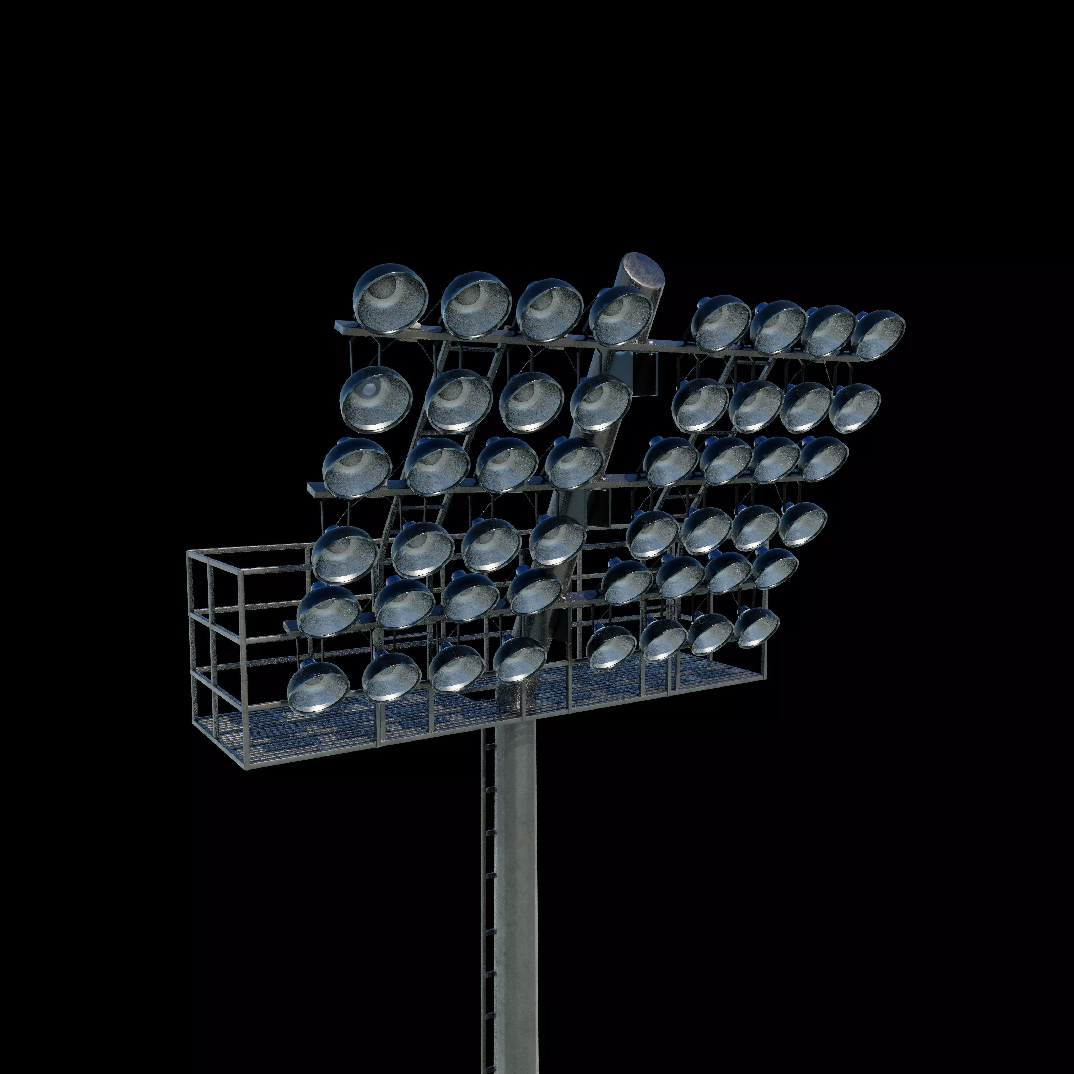 Rounded Stadium light 3D model_9