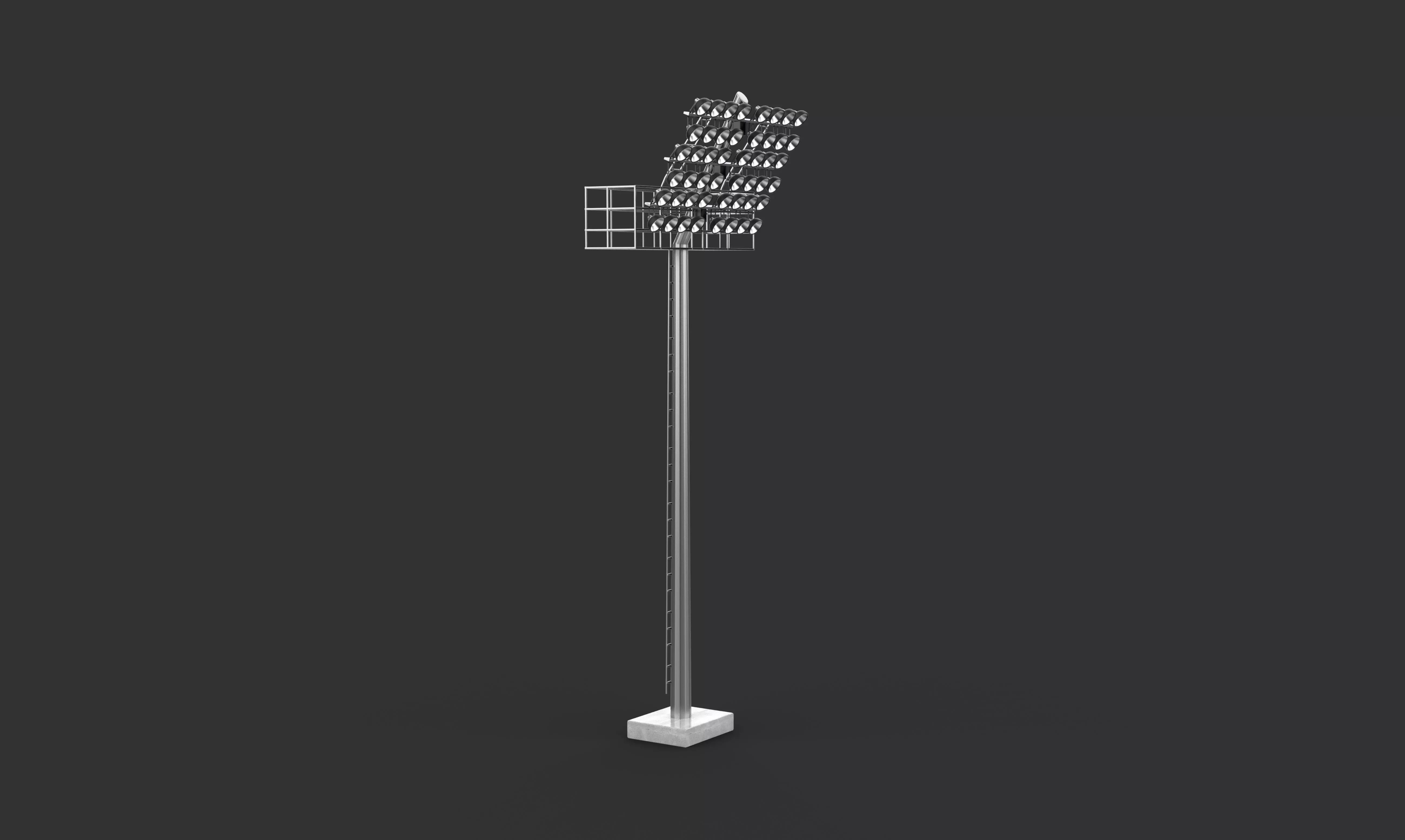 Rounded Stadium light 3D model_12