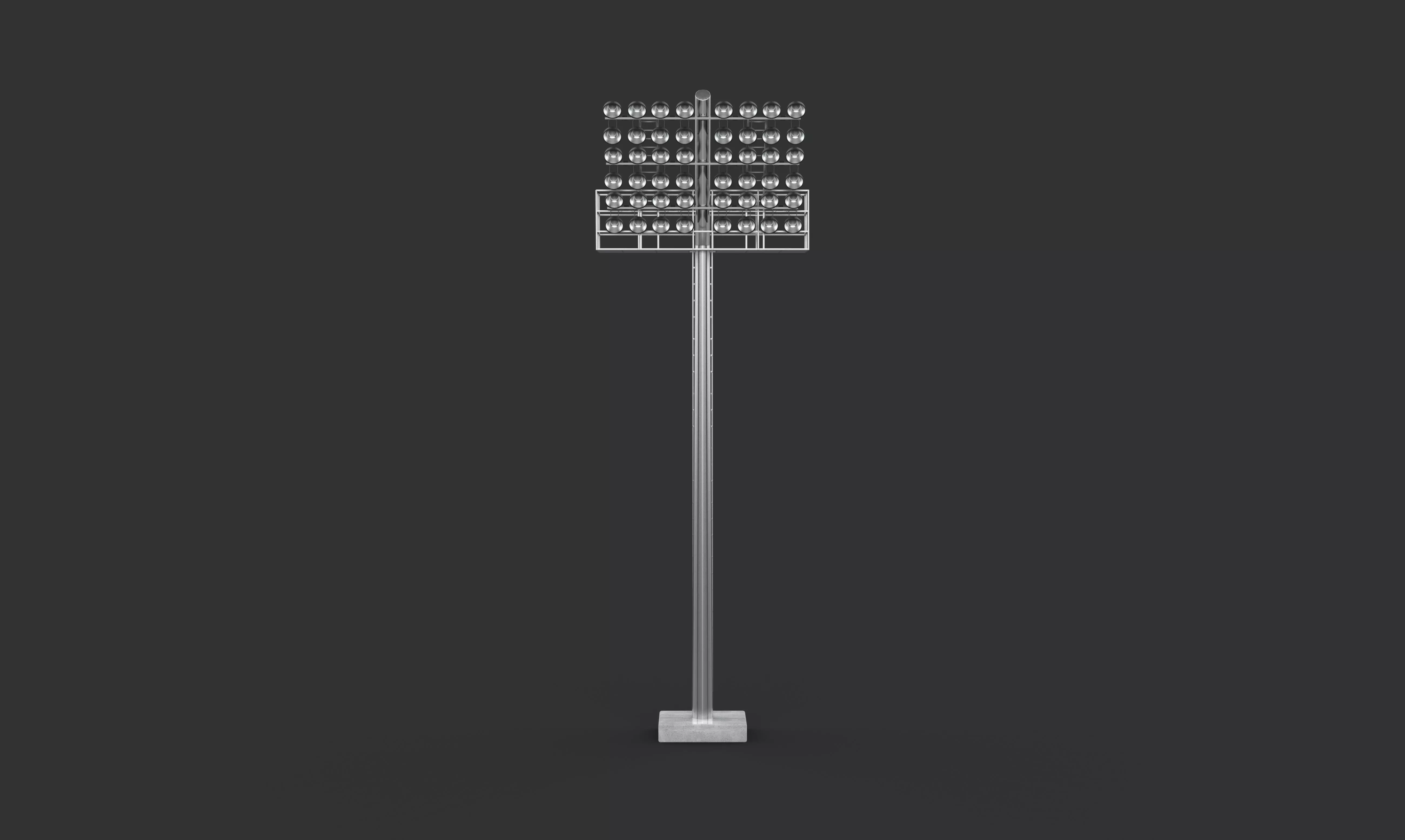 Rounded Stadium light 3D model_3