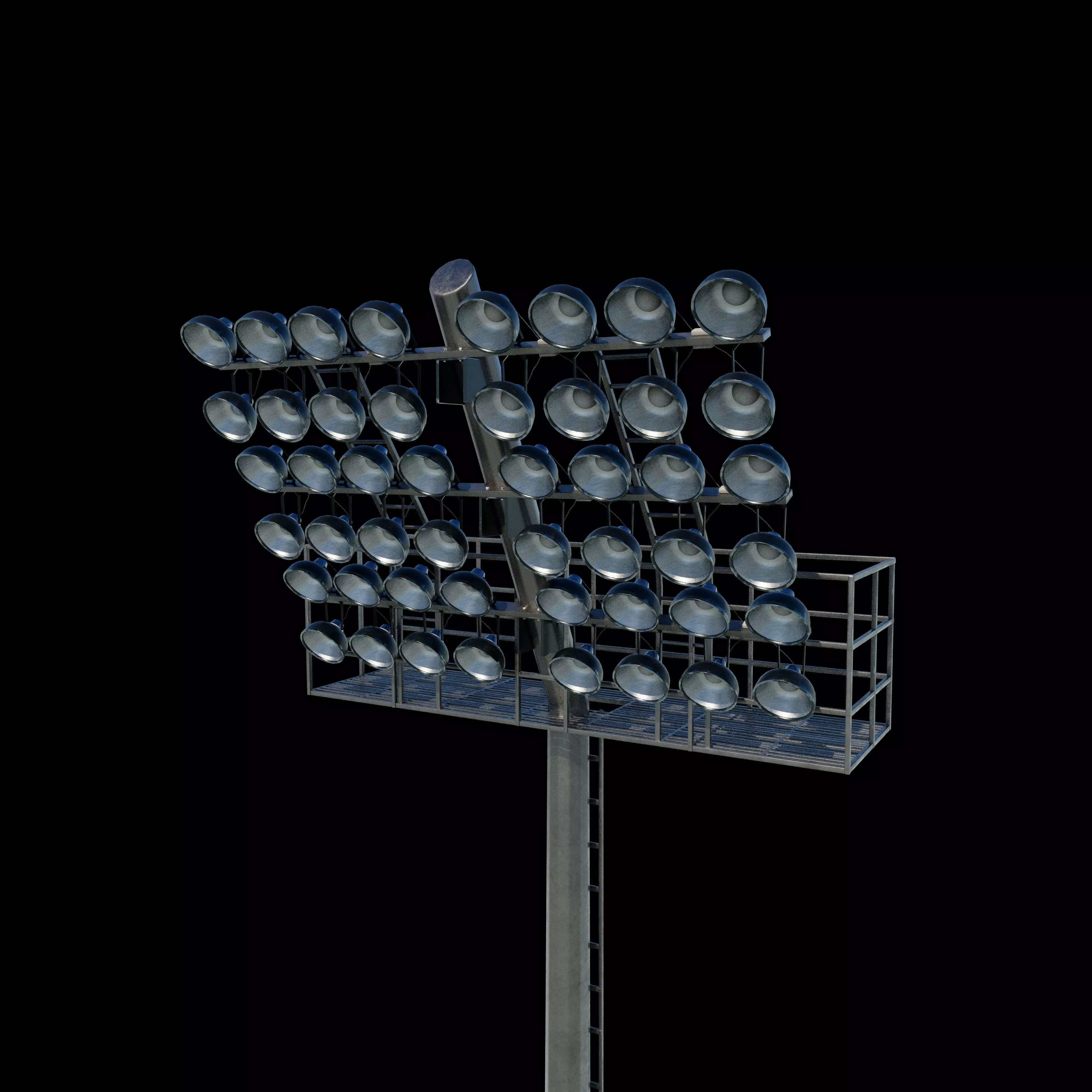 Rounded Stadium light 3D model_15