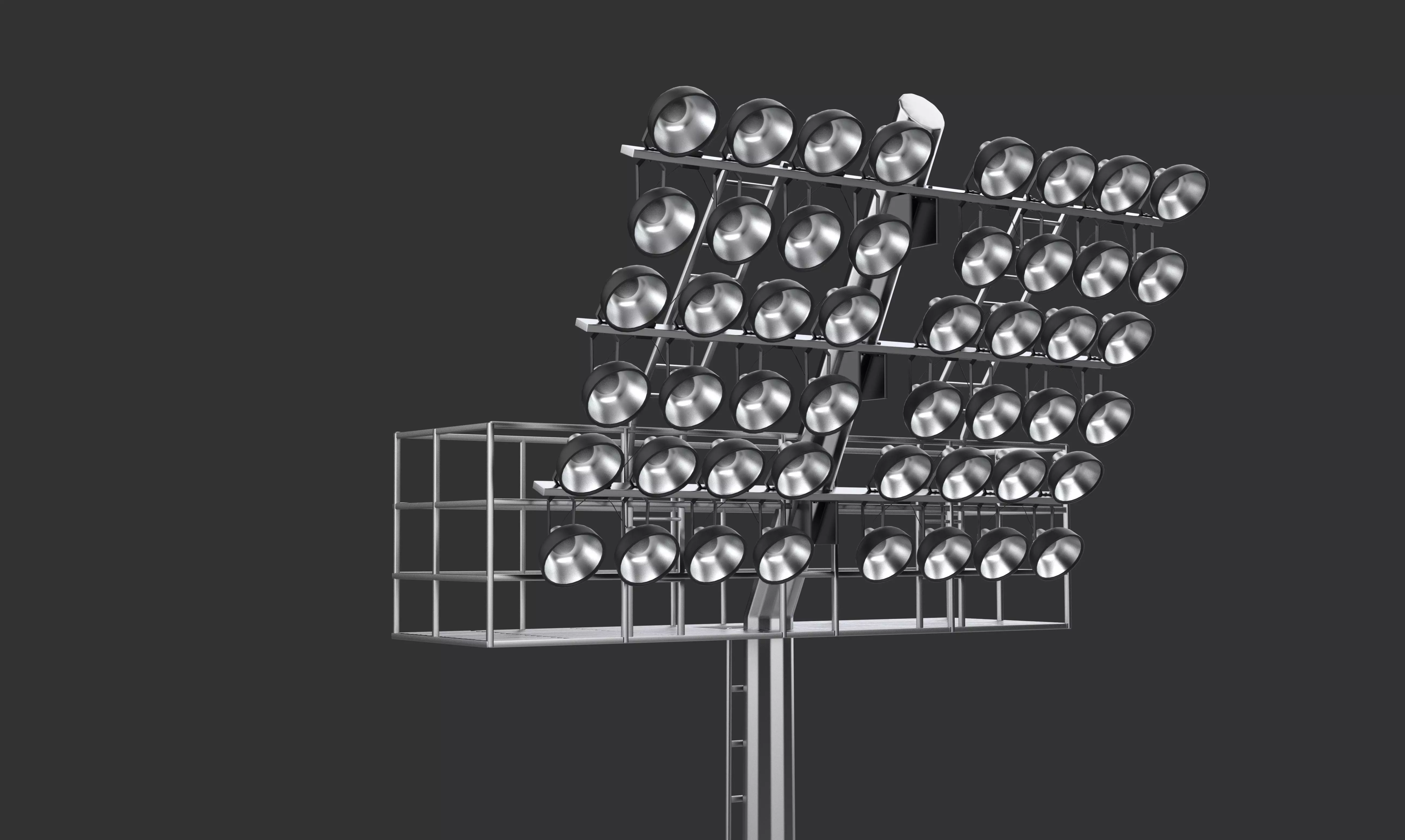 Rounded Stadium light 3D model_17