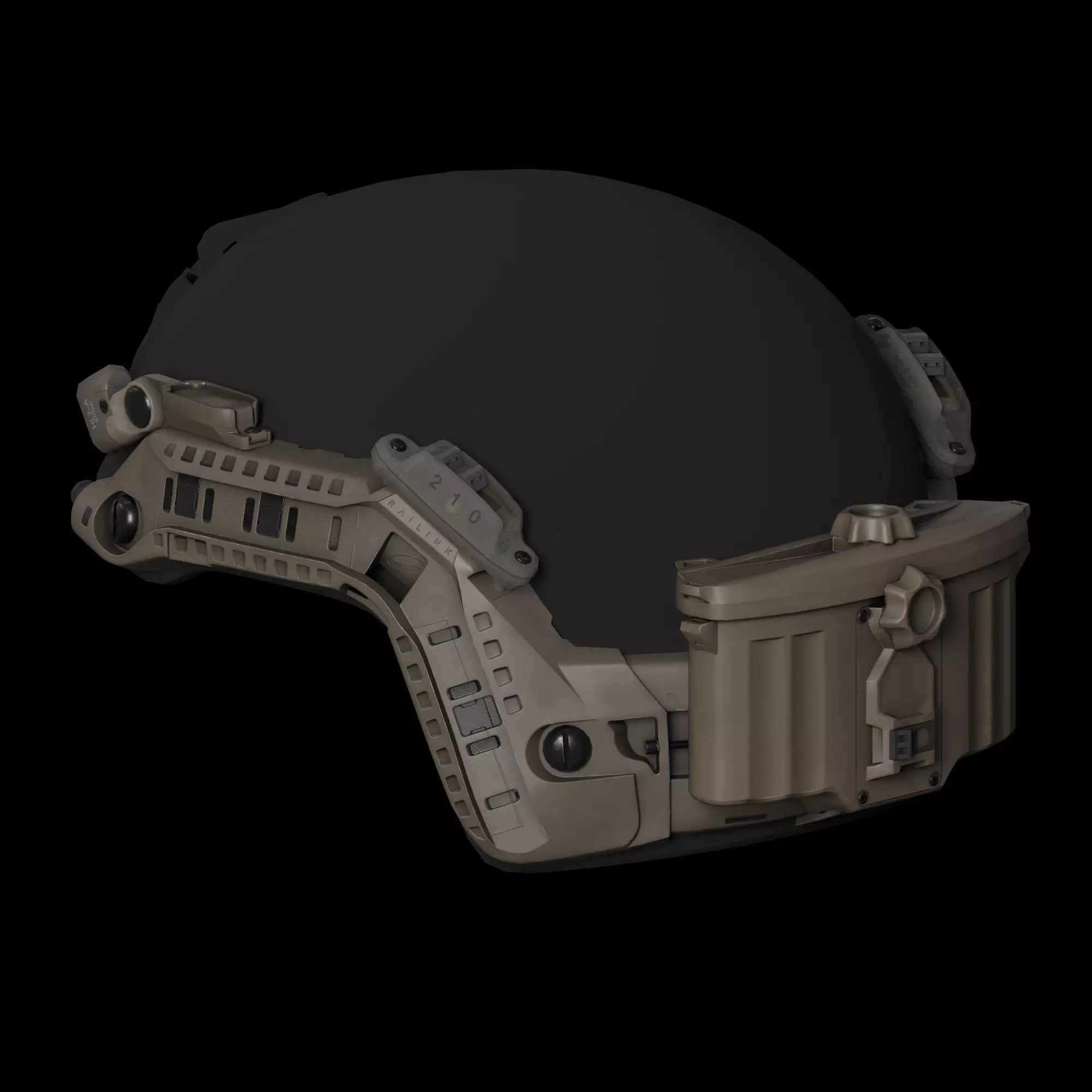 Ops-Core Rail Link and Accessories Low-poly 3D model