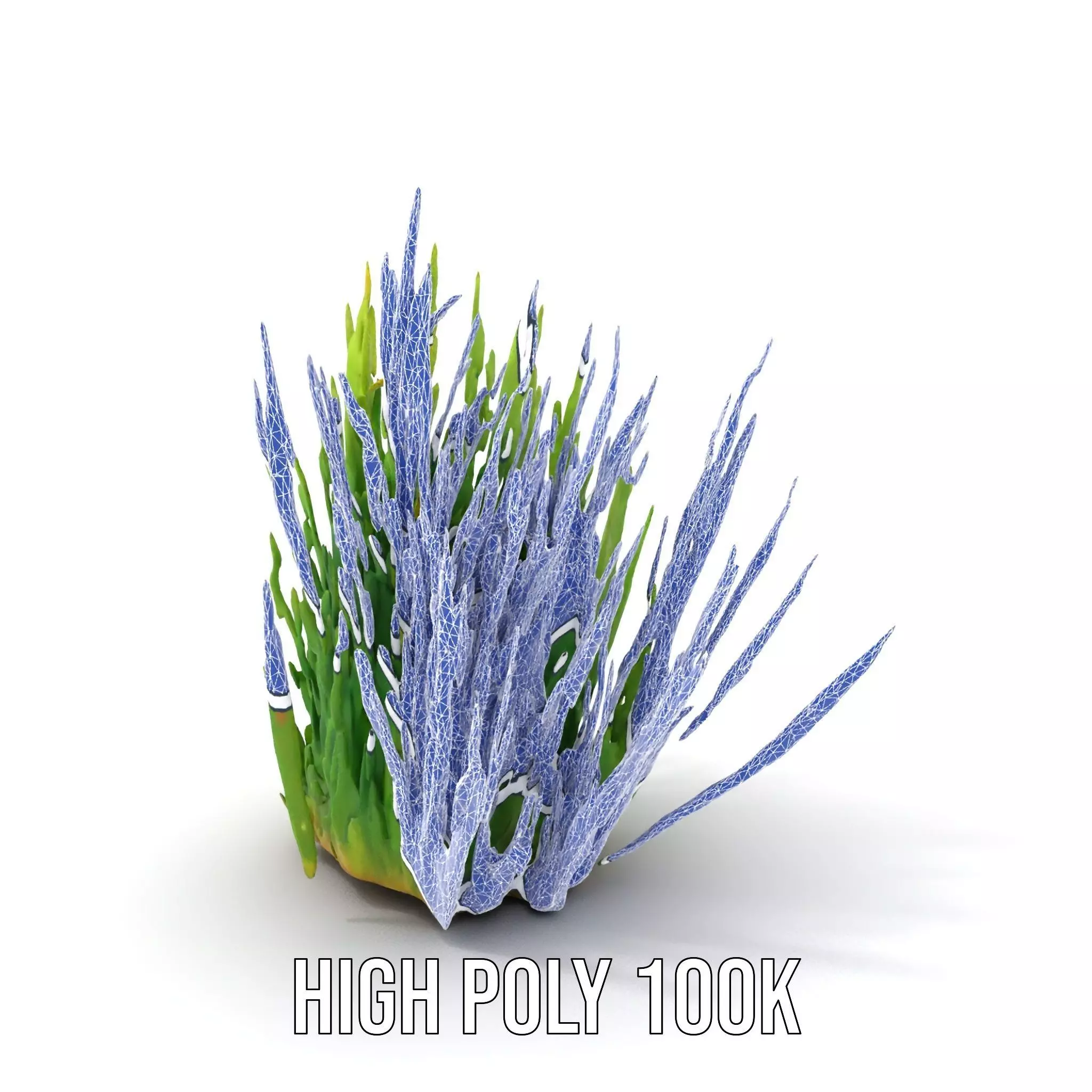 Vibrant Grass Cluster model pack Low-poly 3D model_5