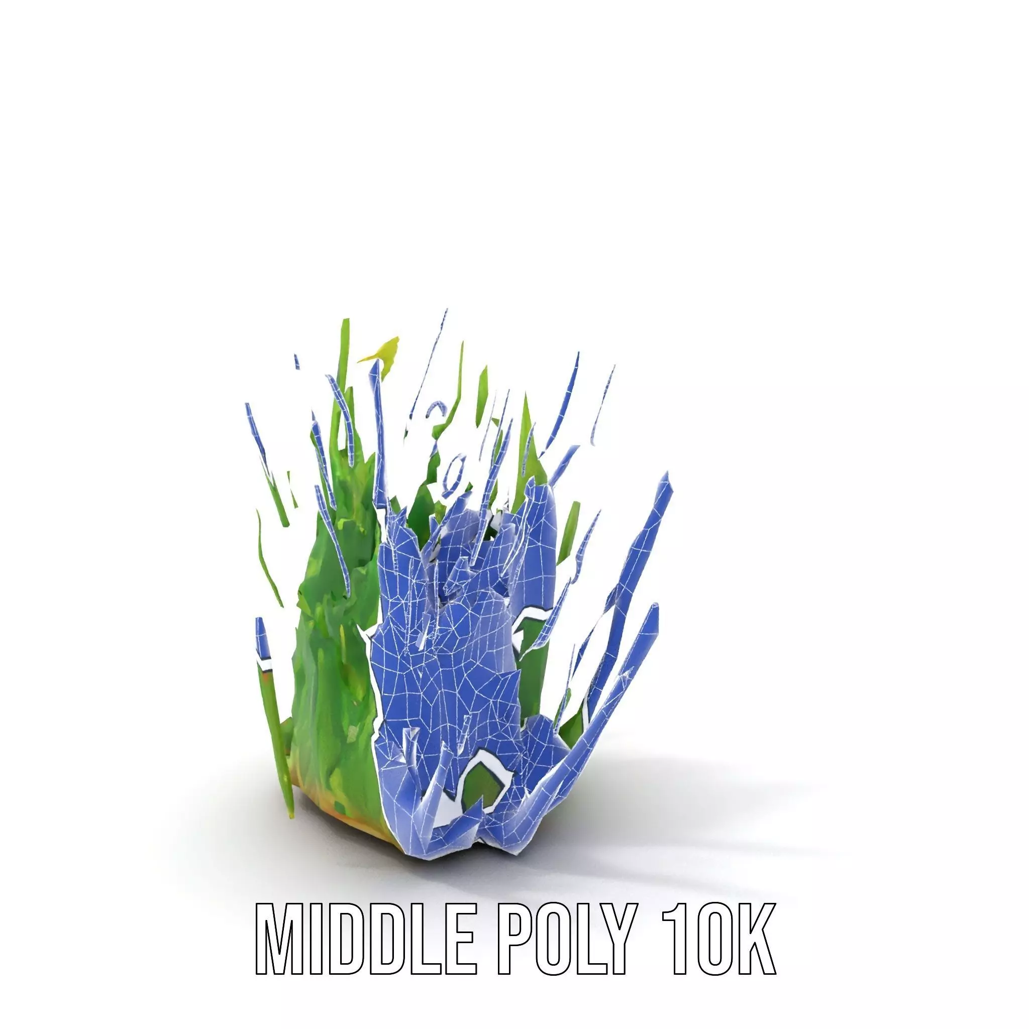 Vibrant Grass Cluster model pack Low-poly 3D model_10