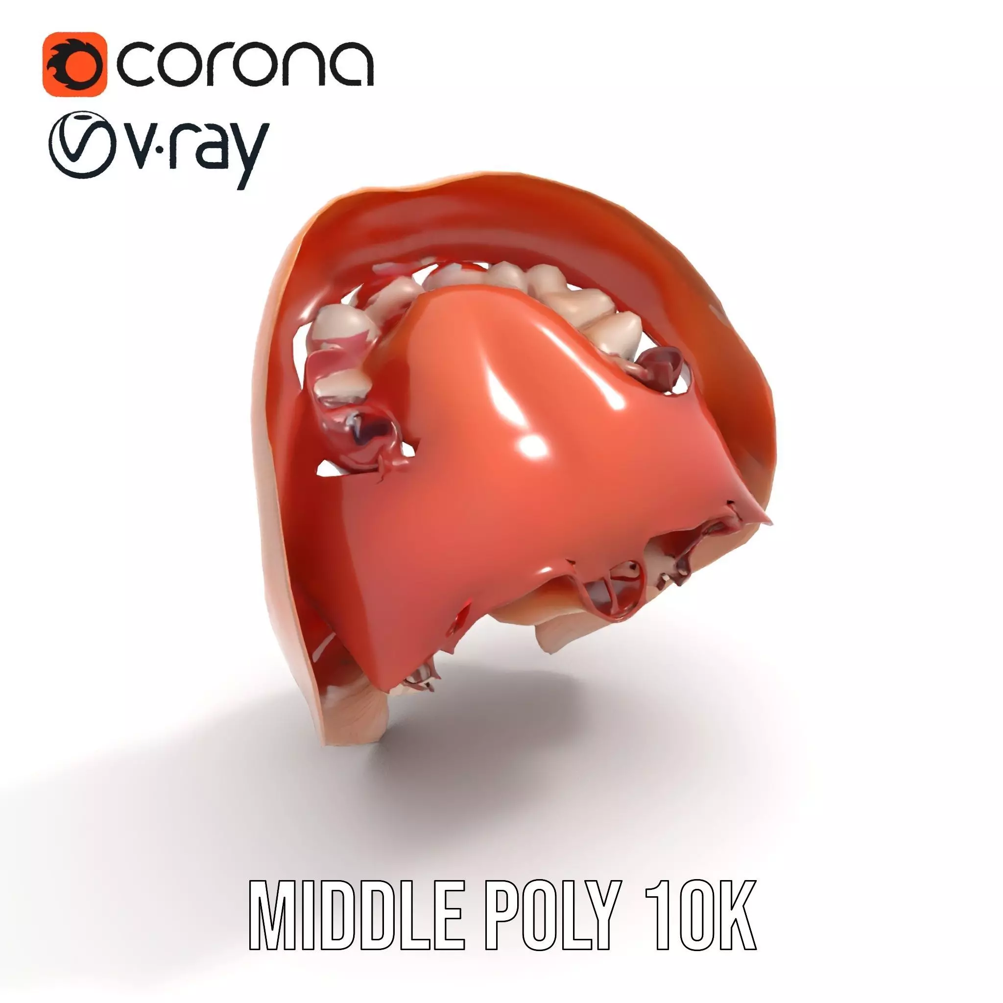 Realistic Human Mouth model pack Low-poly 3D model_7