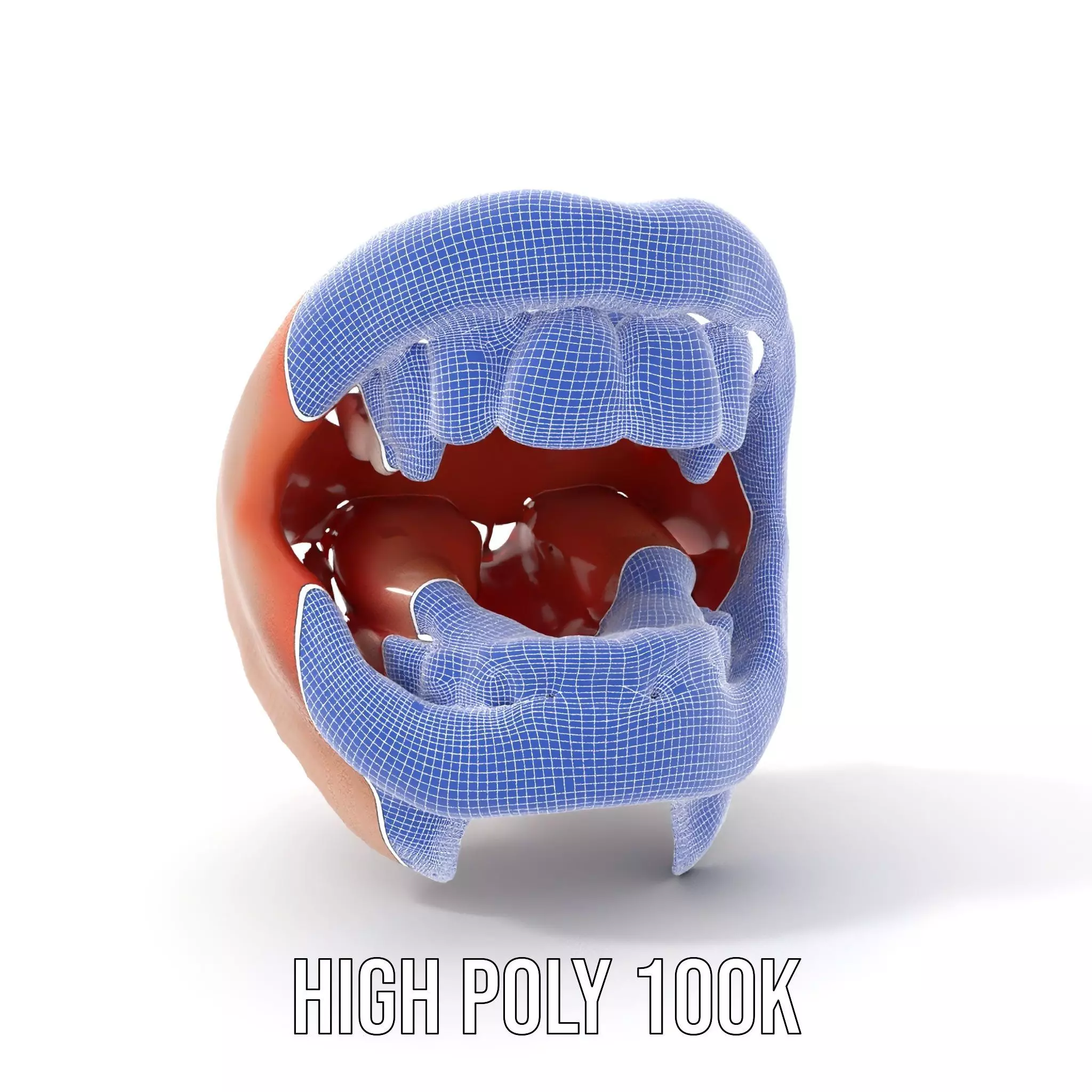 Realistic Human Mouth model pack Low-poly 3D model_5