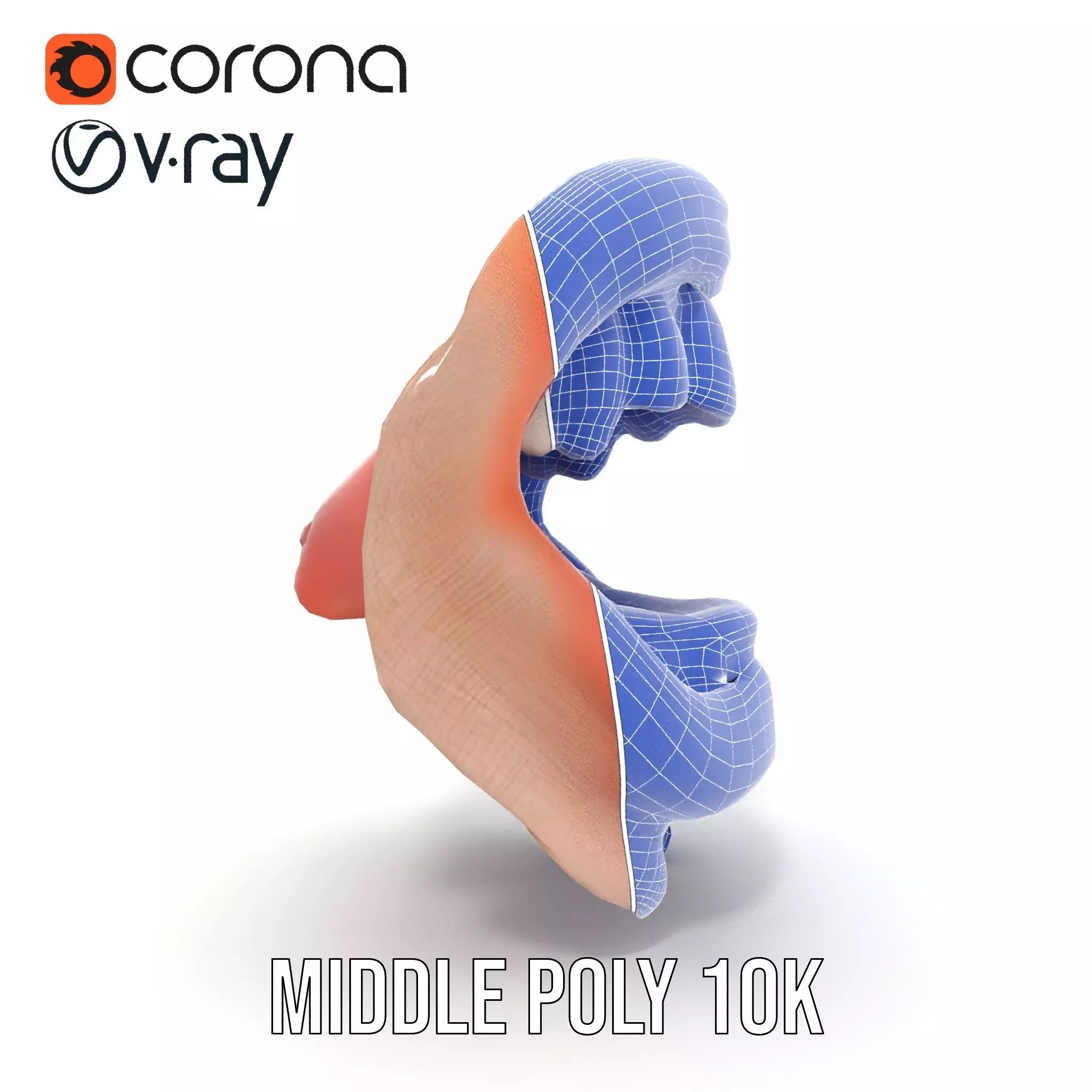 Realistic Human Mouth model pack Low-poly 3D model_31