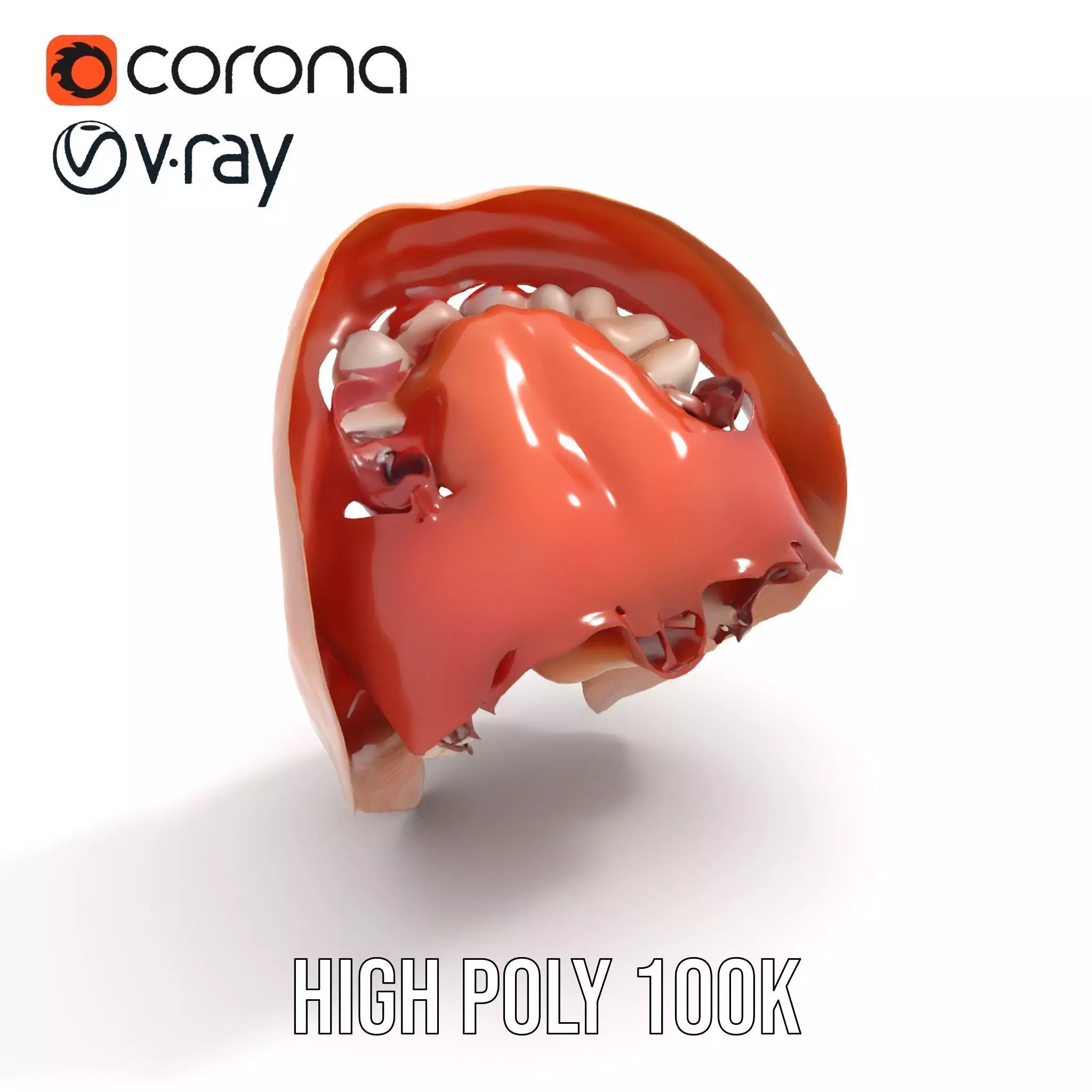 Realistic Human Mouth model pack Low-poly 3D model_16