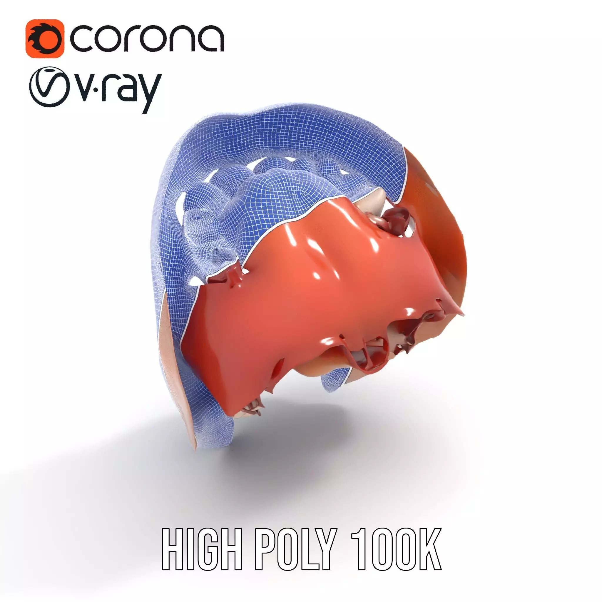 Realistic Human Mouth model pack Low-poly 3D model_30