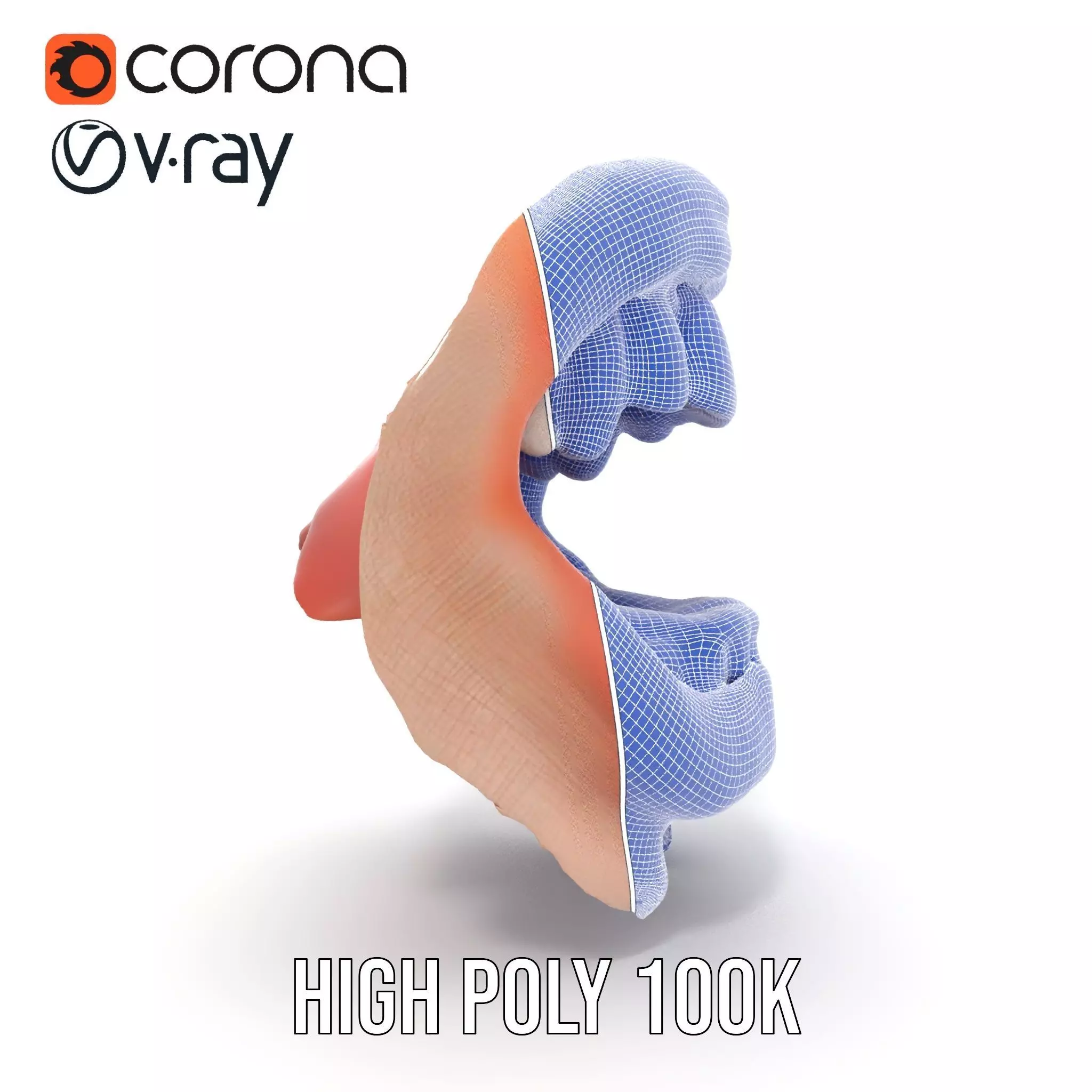 Realistic Human Mouth model pack Low-poly 3D model_35