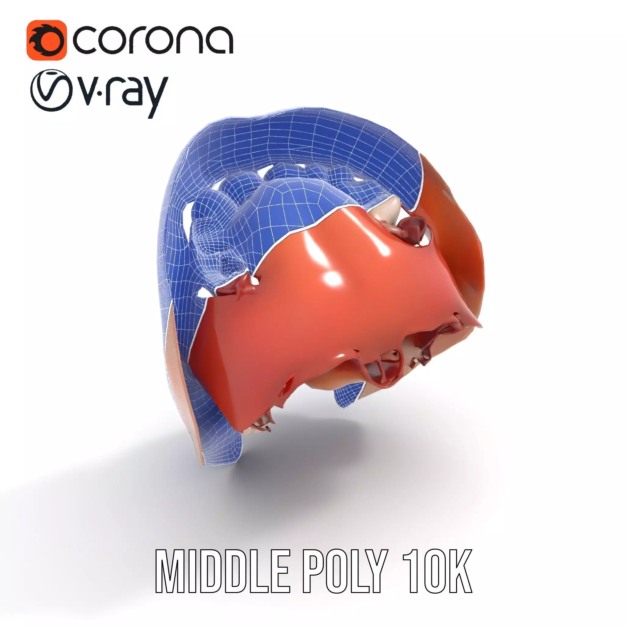 Realistic Human Mouth model pack Low-poly 3D model_14