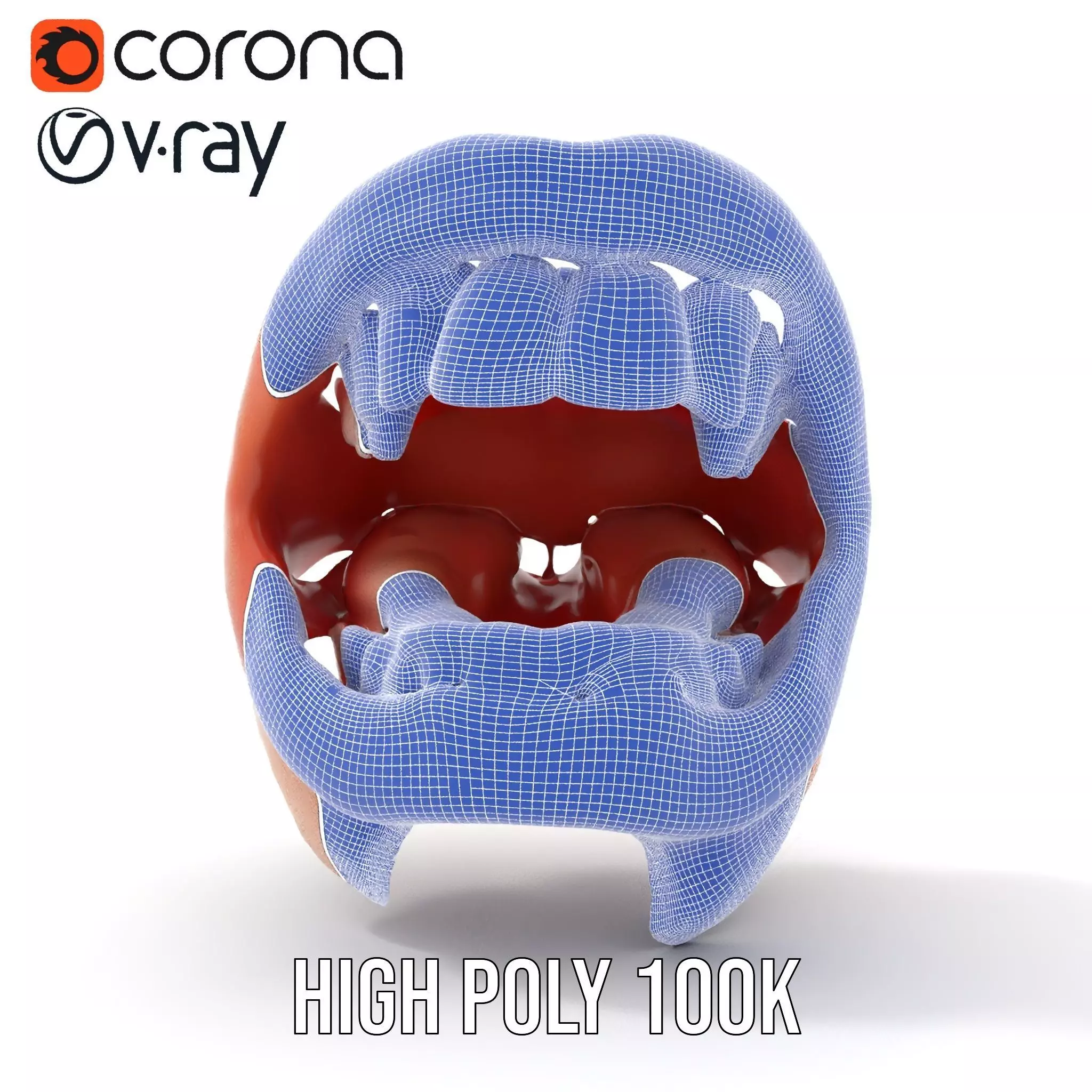 Realistic Human Mouth model pack Low-poly 3D model_34