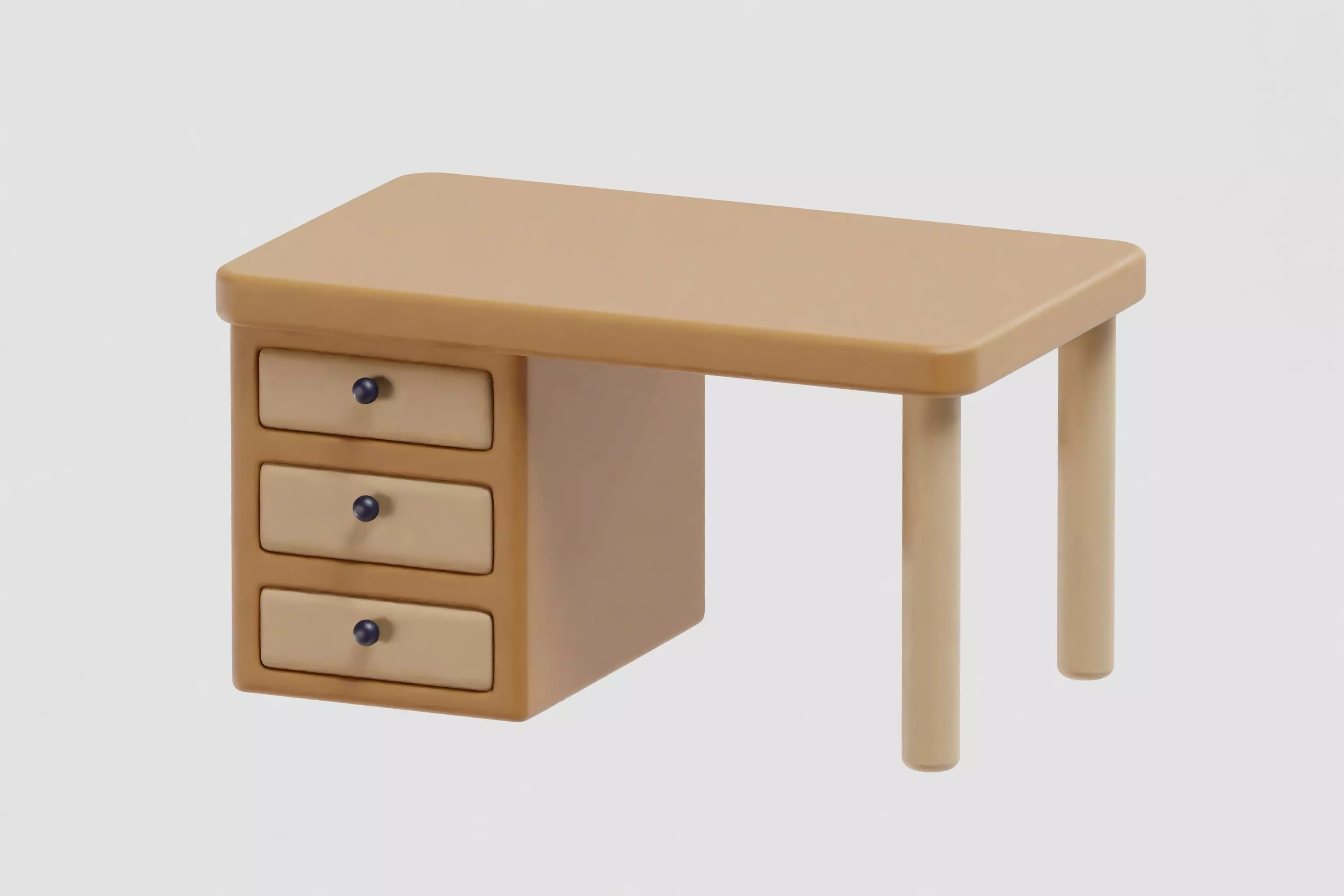 Office Table Low-poly 3D model
