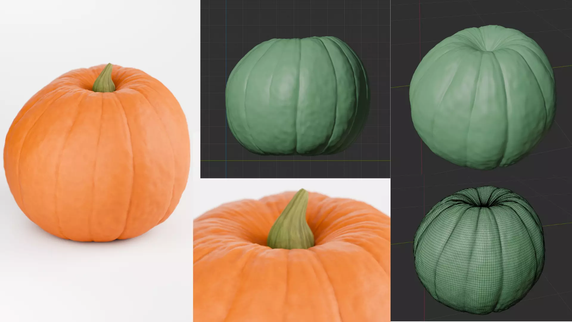  Pumpkin 3D Model  3D model_2