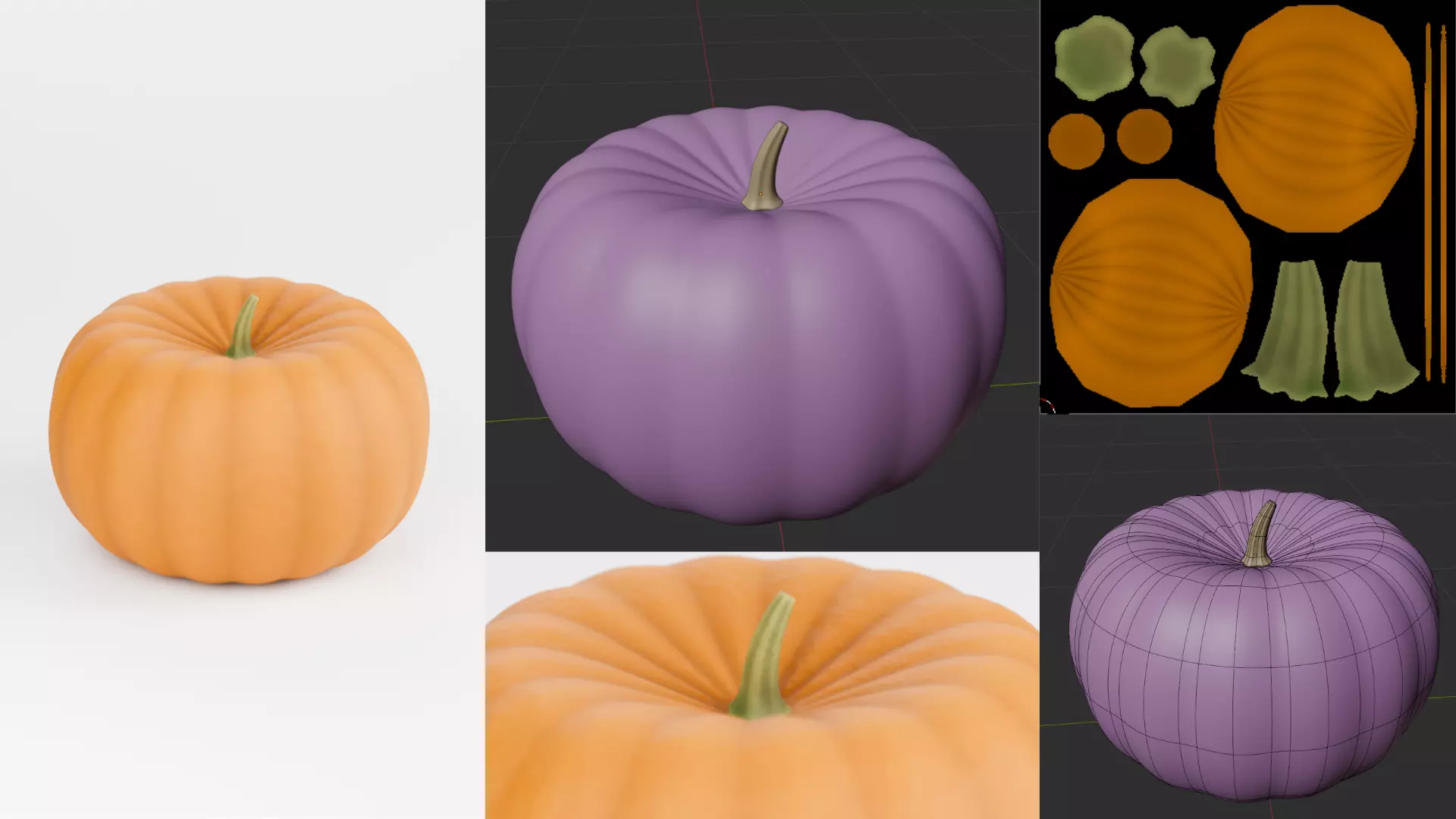  Pumpkin 3D Model  3D model_5
