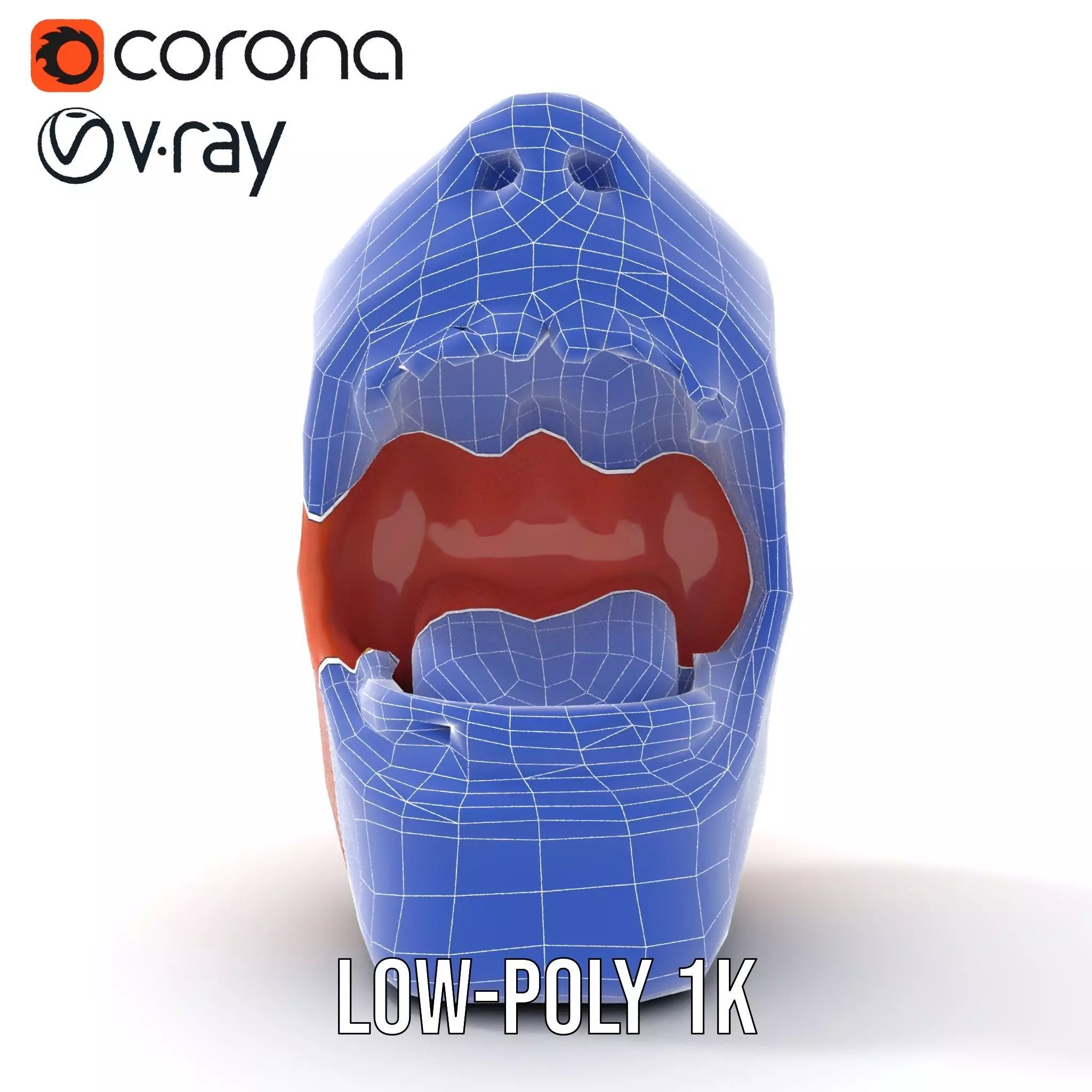 Realistic Human Mouth model pack Low-poly 3D model_23