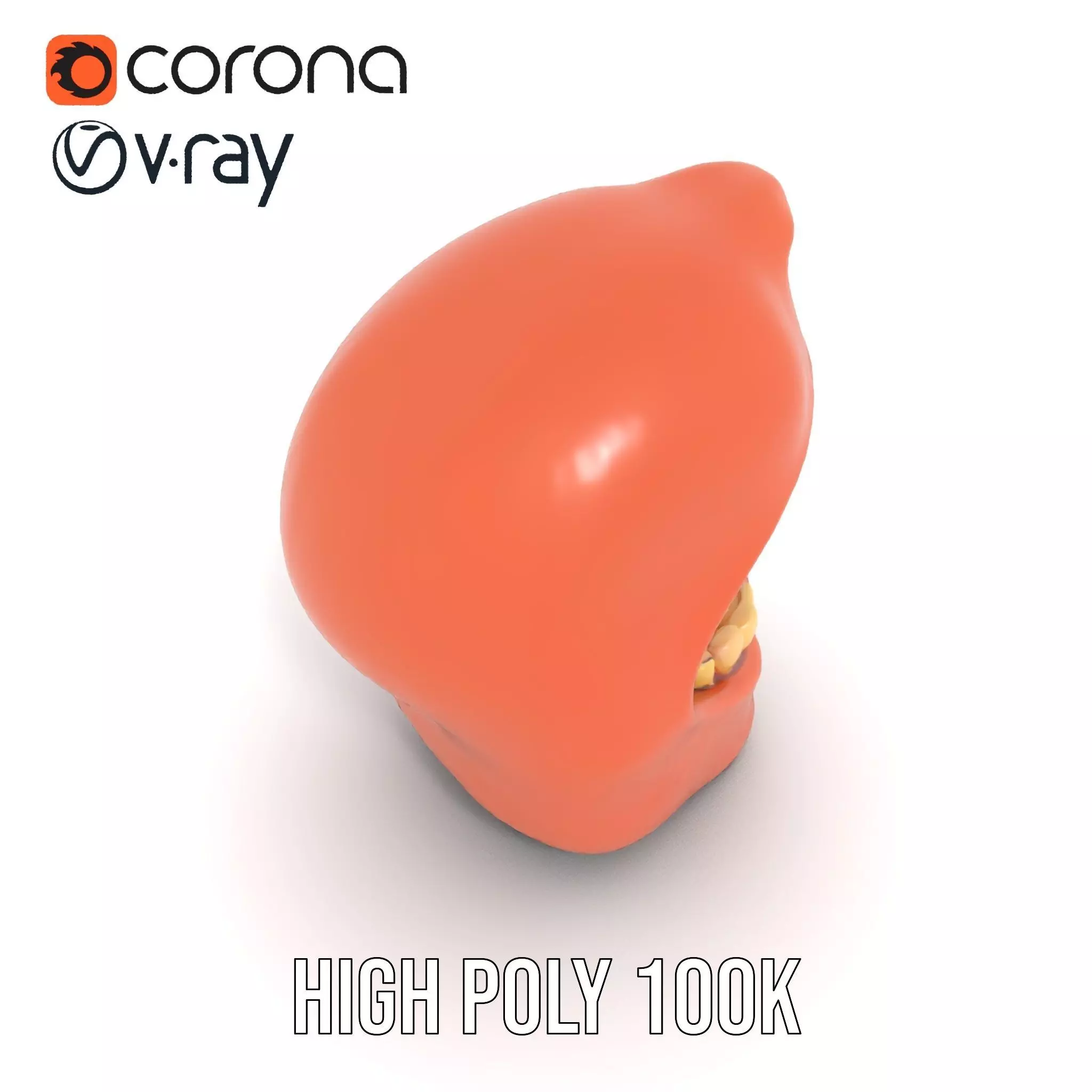 Realistic Human Mouth model pack Low-poly 3D model_29