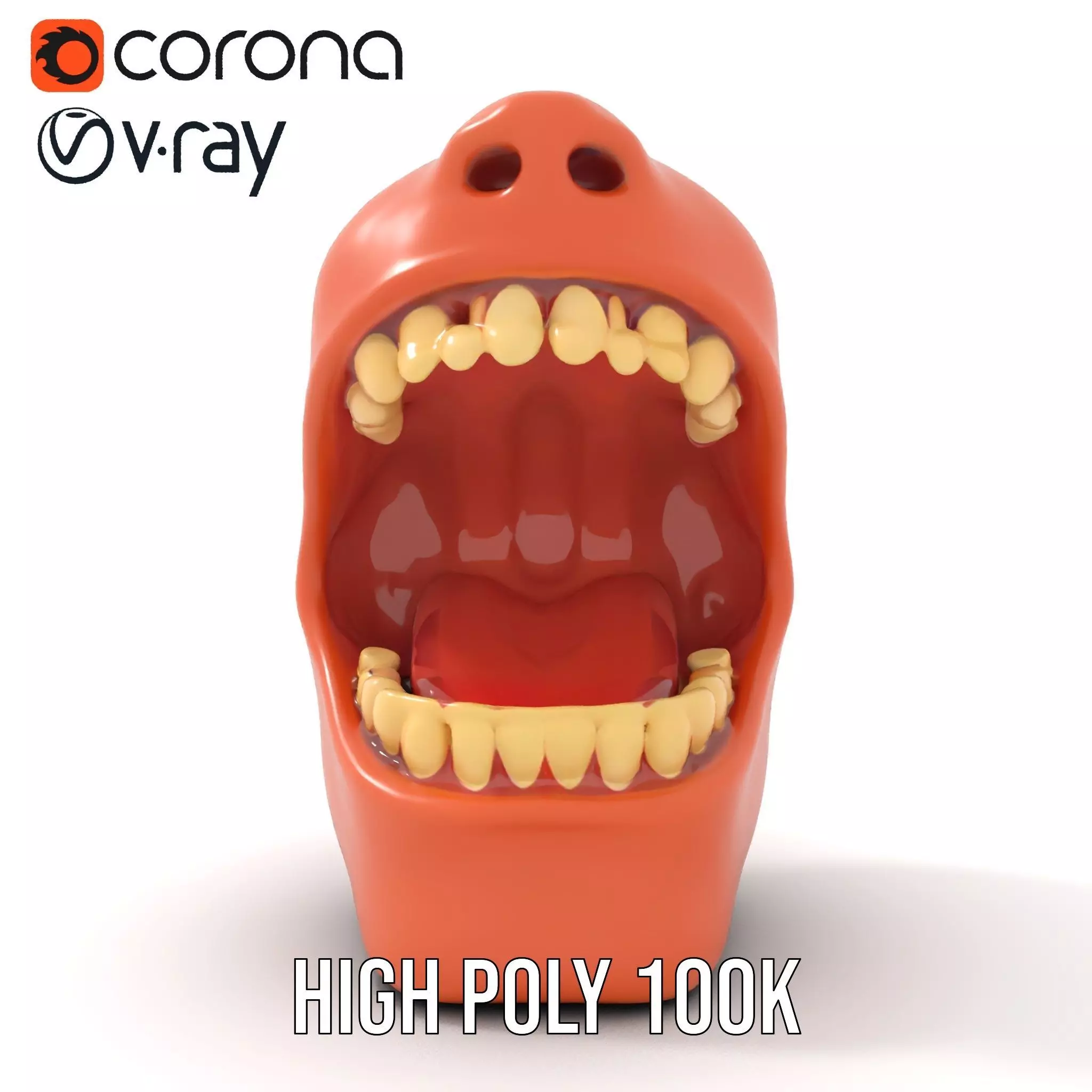 Realistic Human Mouth model pack Low-poly 3D model_26