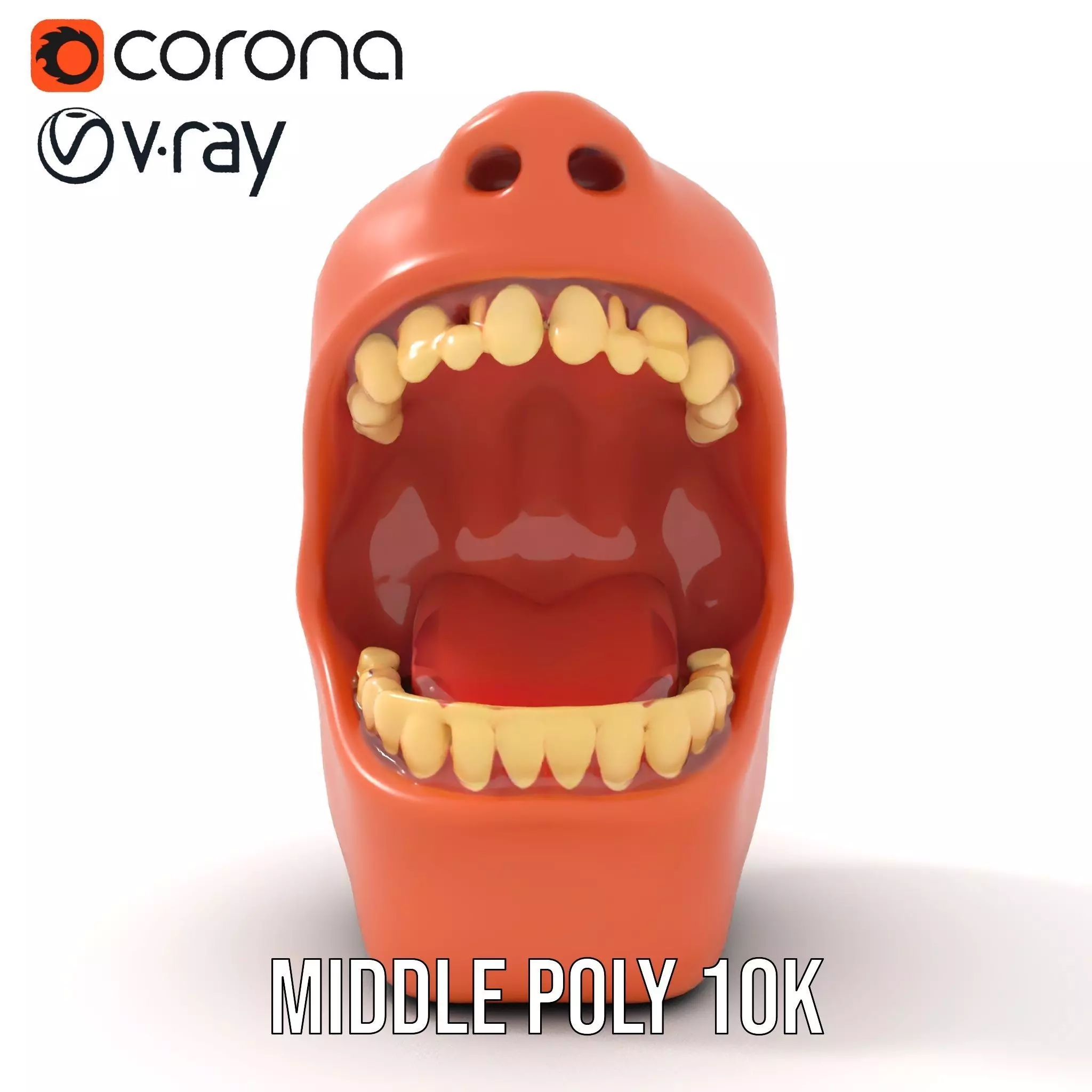 Realistic Human Mouth model pack Low-poly 3D model_17