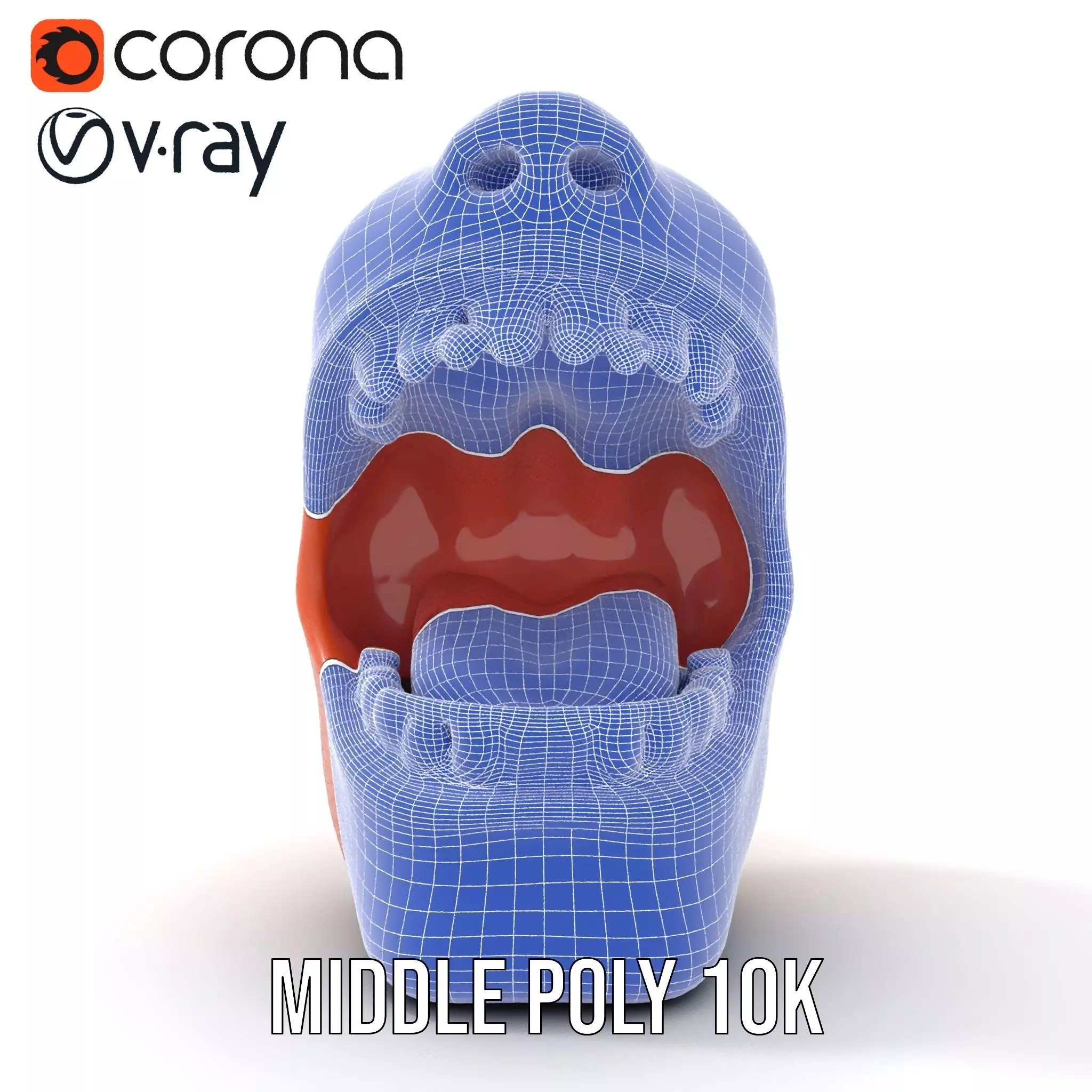 Realistic Human Mouth model pack Low-poly 3D model_30